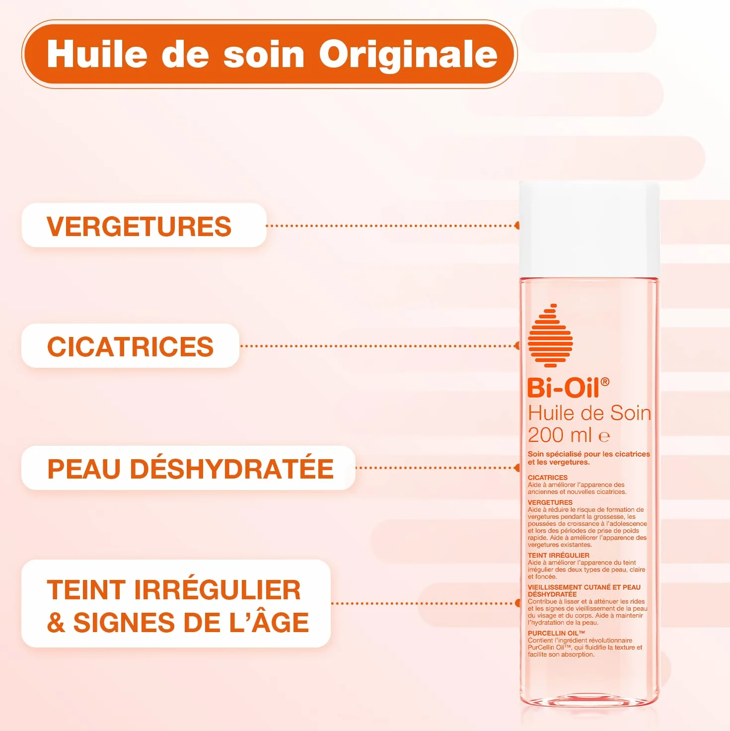 Bi-Oil Huile De Soin Pour La Peau - Vergetures, Cicatrices, Peau Sèche - 125 Ml