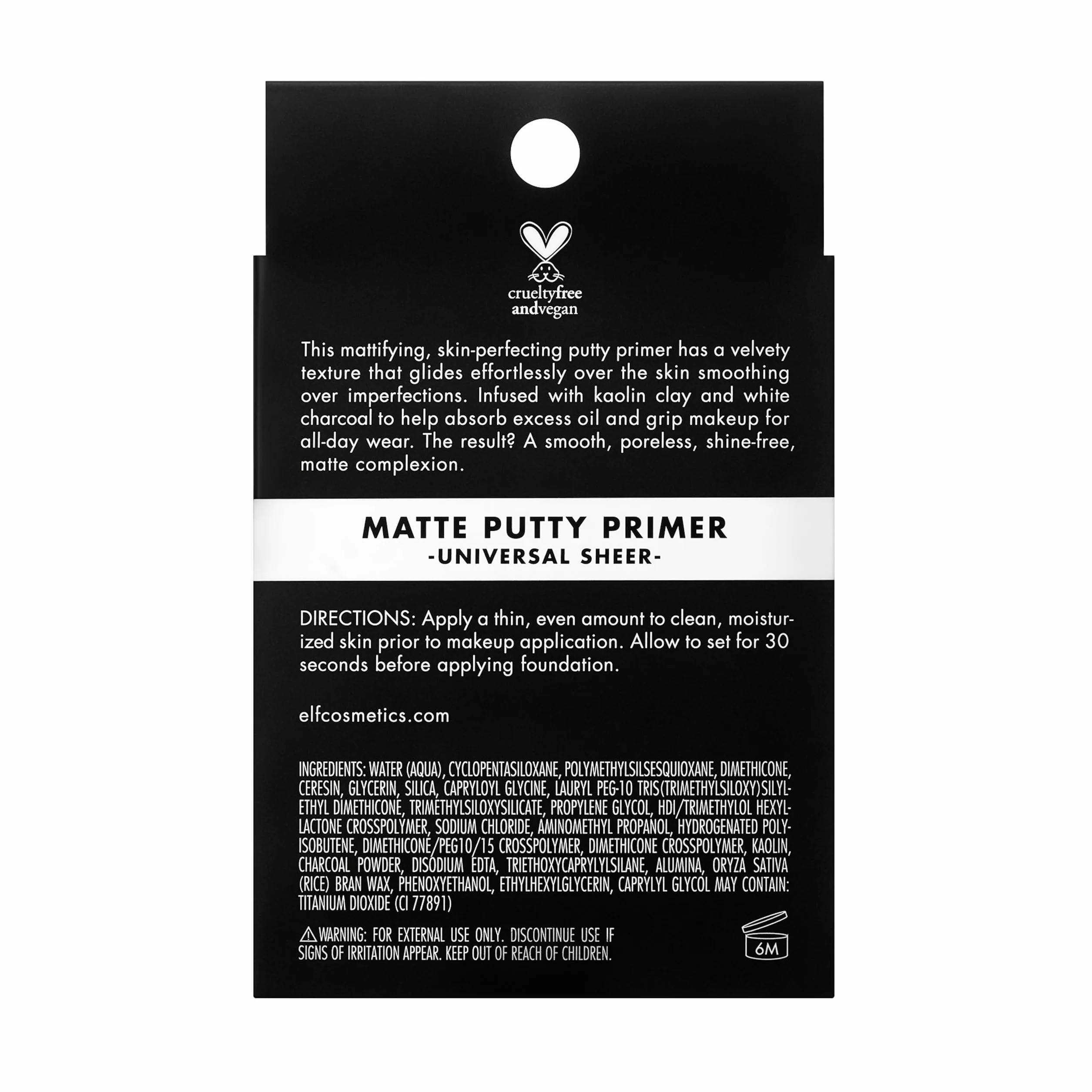 e.l.f. cosmetics - Mat Putty Primer | La base matifiante pour le visage absorbe le sébum pour une peau sans brillance