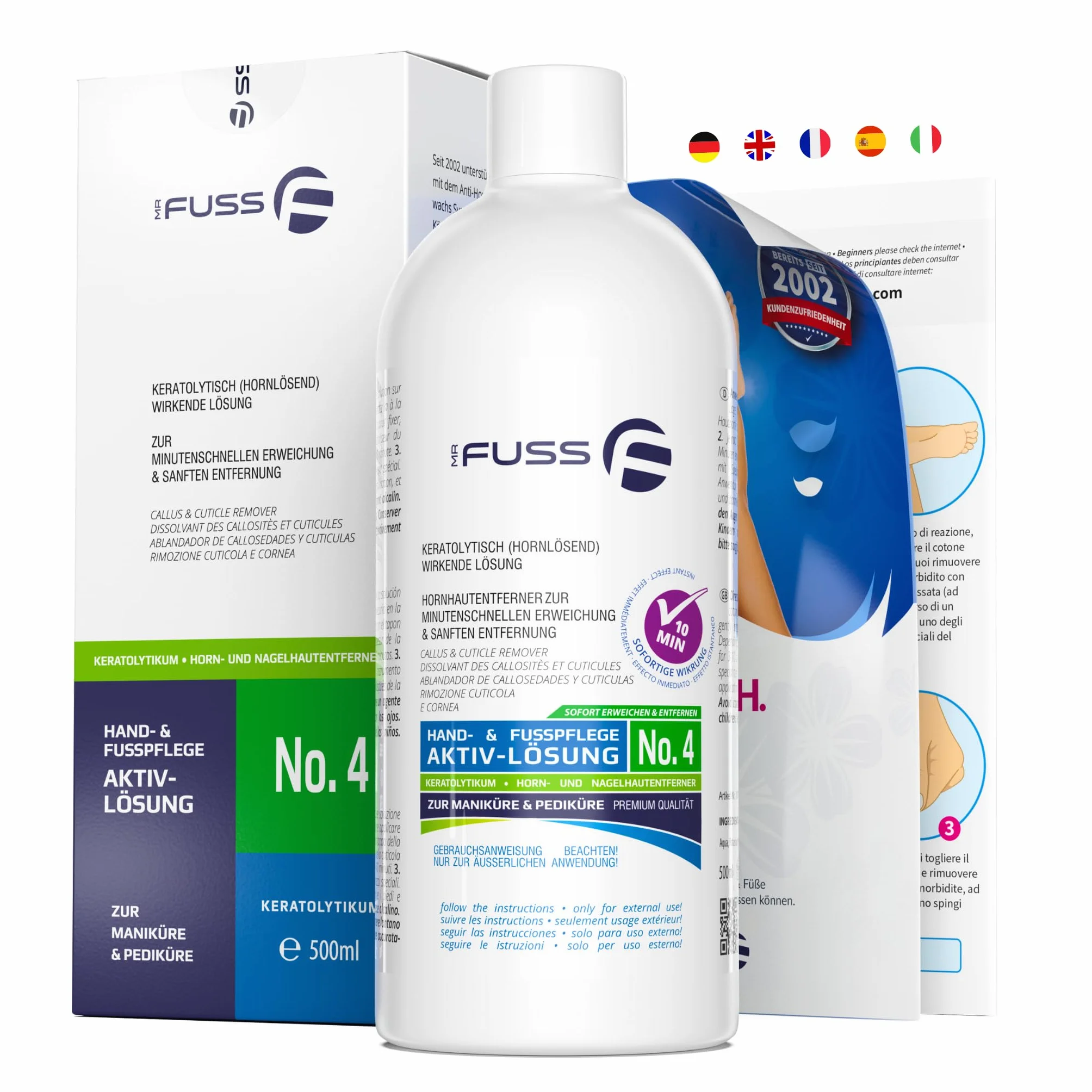 Mr. Fuss Solution active n°4 500 ml ablation peaux mortes