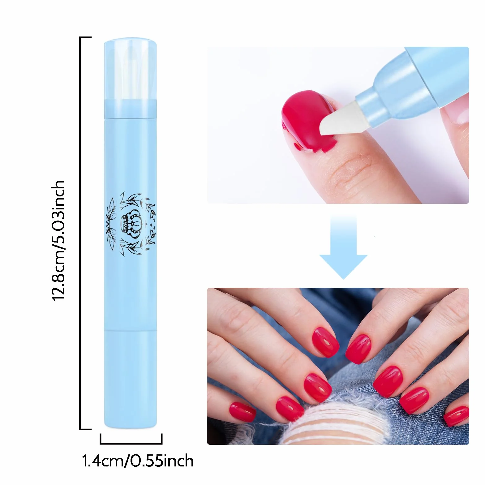 Stylos Correcteurs de Vernis à Ongles x3 avec 9 Pointes de Rechange Outil de Manucure