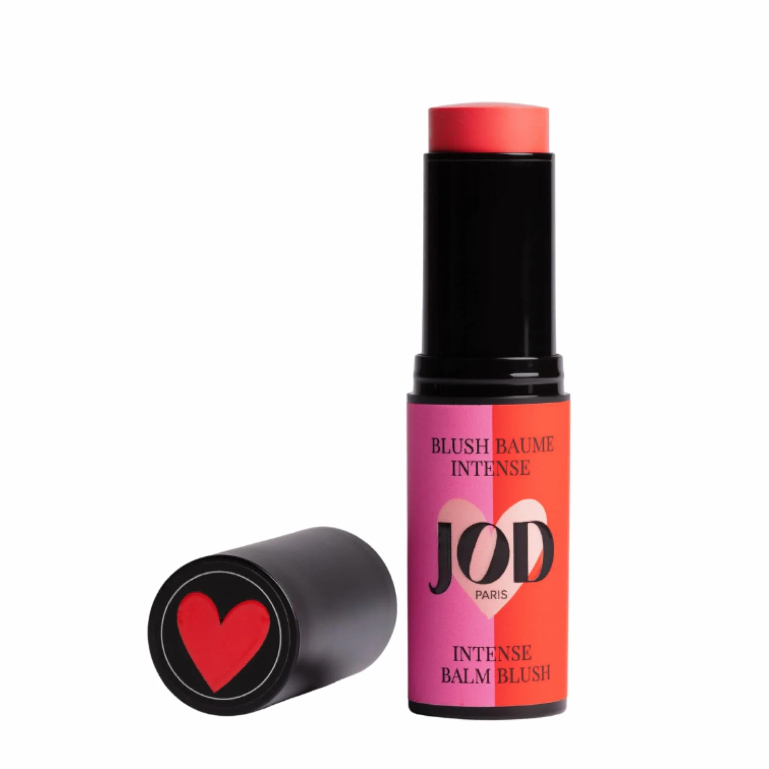 JOD Blush Baume Intense – Fini Naturel & Lumineux – Texture Crème Fondante – Pigmentation Modulable – Longue Tenue – Hydratant à l’Huile de Jojoba – Convient à Tous Types de Peaux (Corail)
