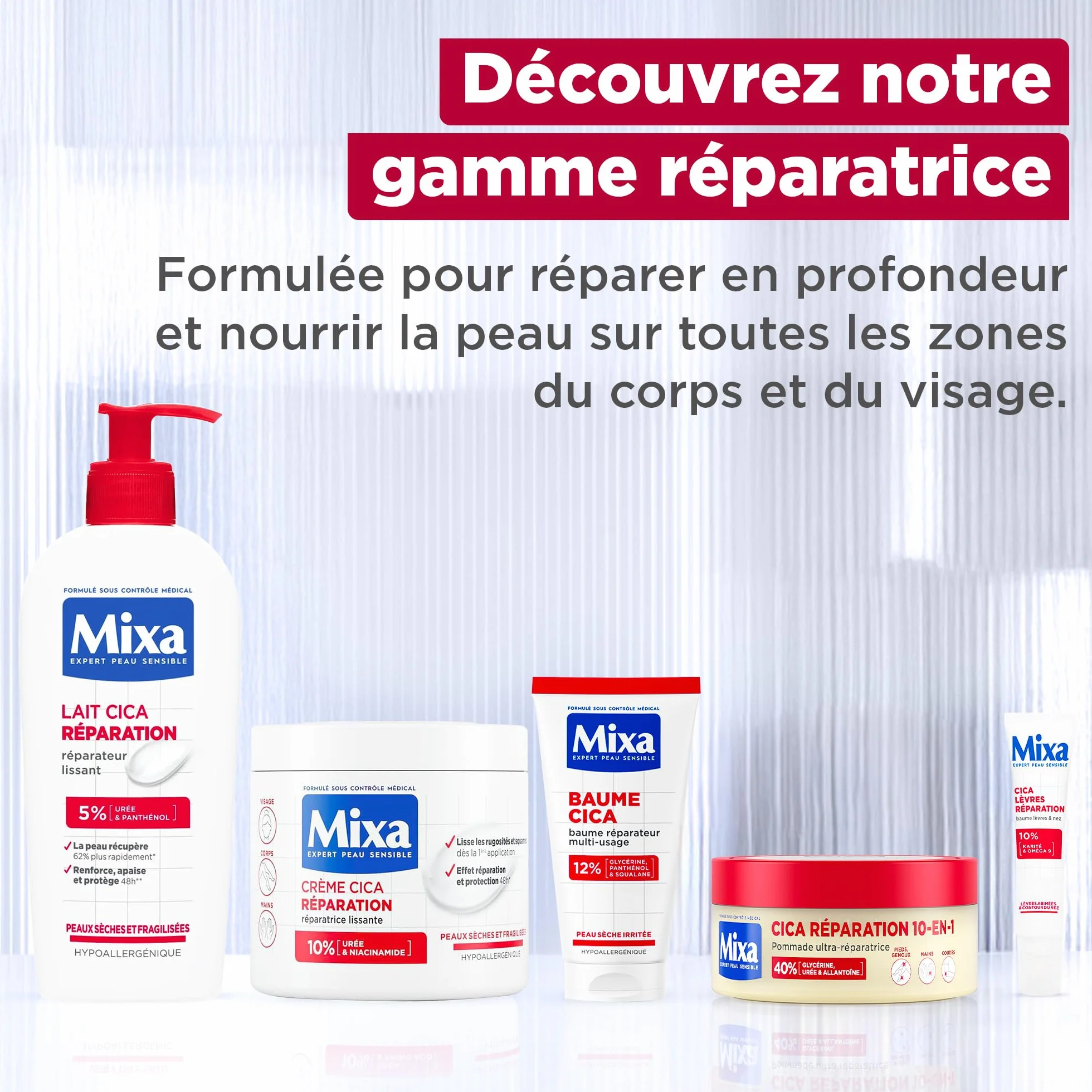 Mixa Crème Cica Réparation Peaux Très Sèches 400ml