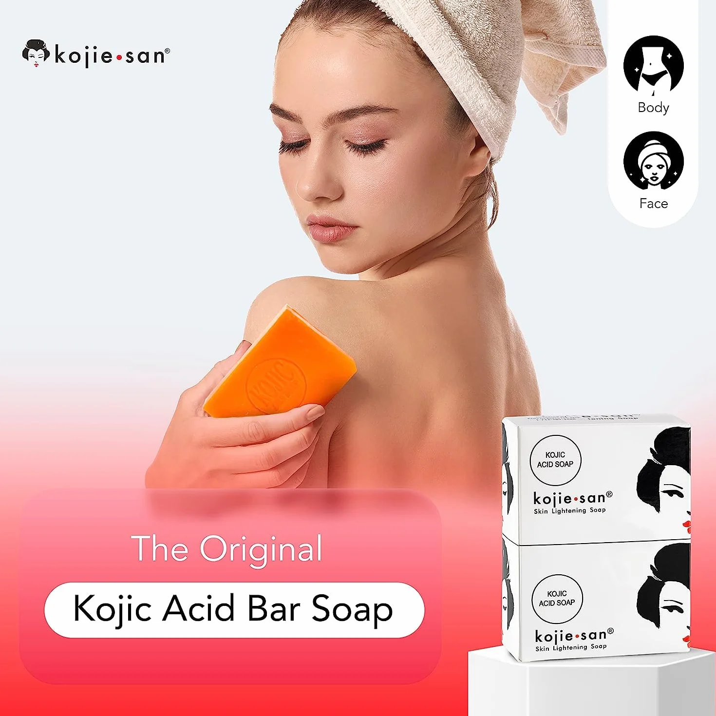 Kojie San Savon Éclaircissant à l'Acide Kojique 2 Barres 65g