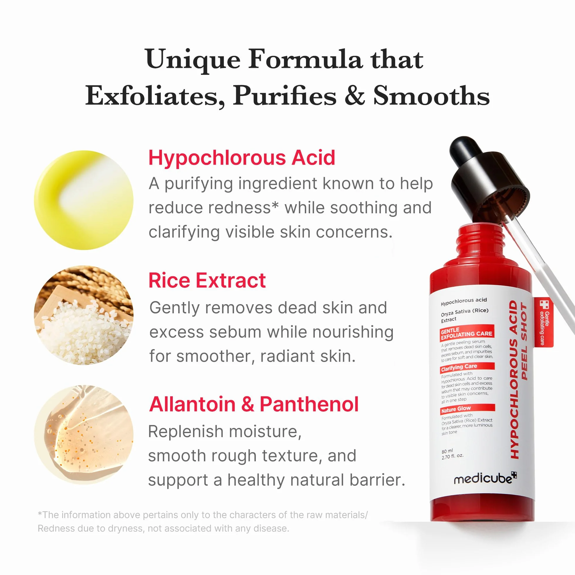 Medicube Peel Shot Hypochlorous Acid Gentle Exfoliating Serum 2.7 fl.oz