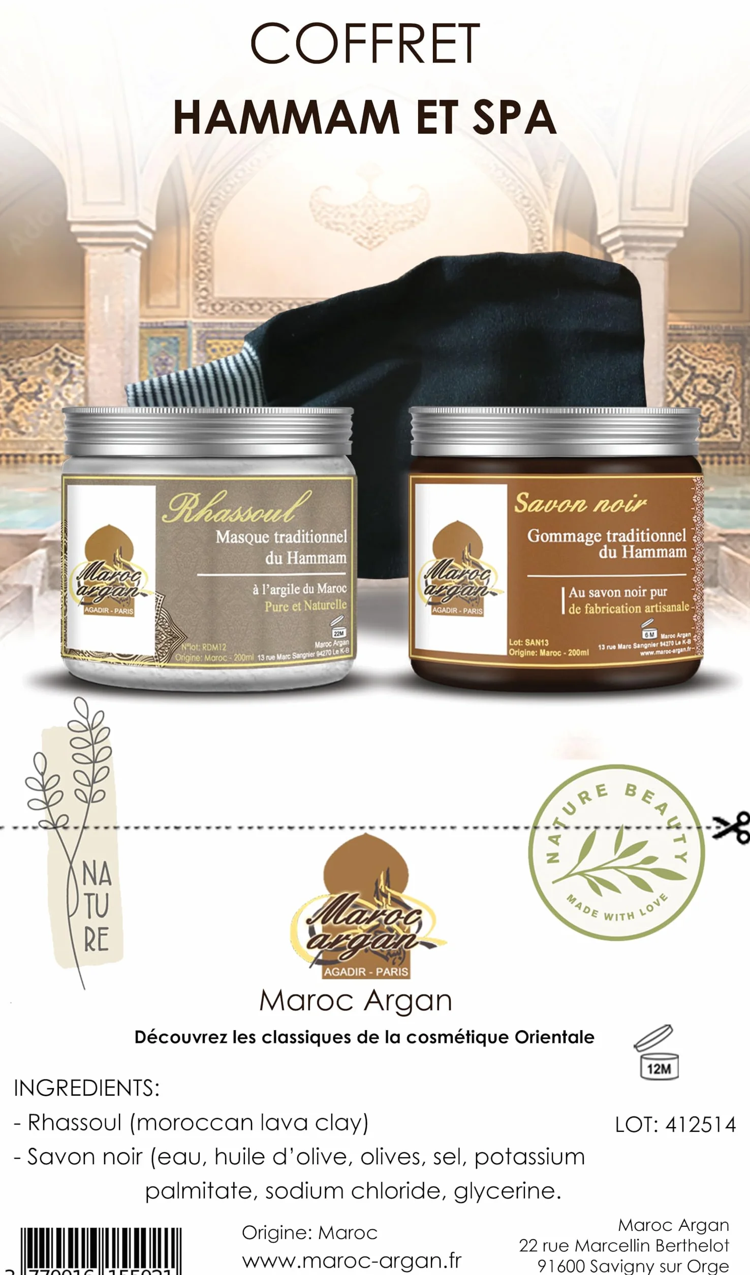 Coffret Hammam & SPA - Vivez la Tradition Orientale du Hammam