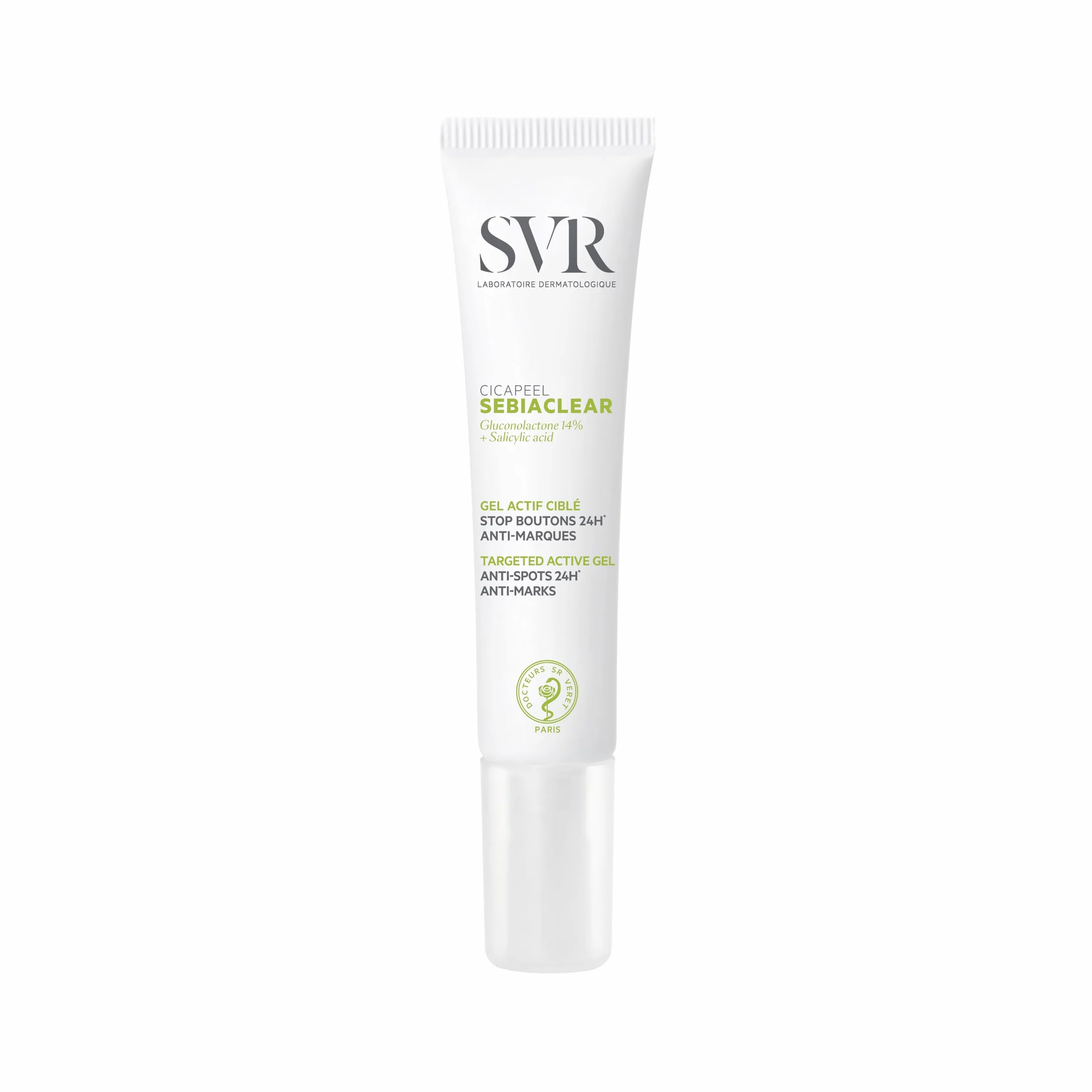 SVR Sebiaclear Cicapeel Soin anti-imperfections 15 ml Gluconolactone 14% Acide salicylique