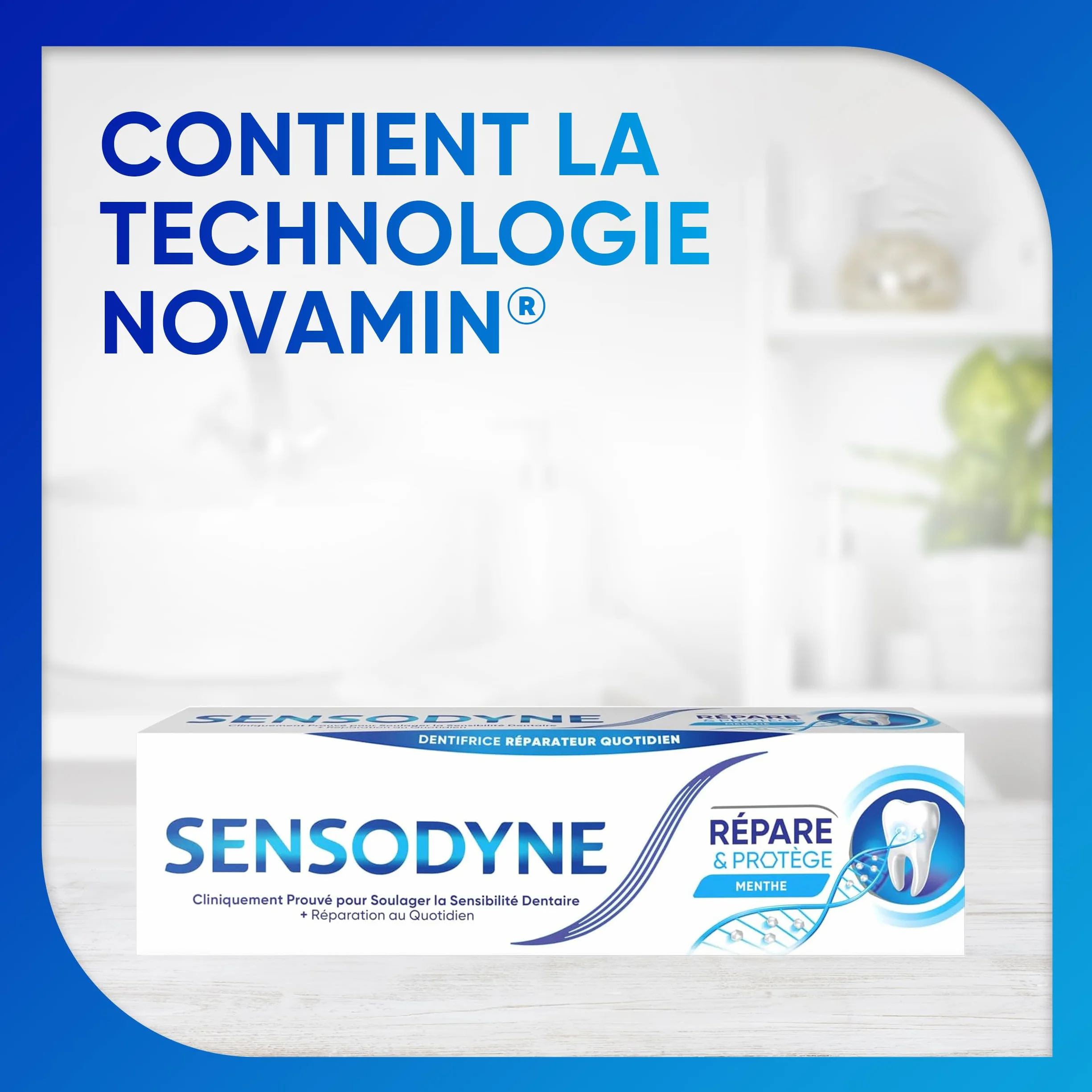 Sensodyne Dentifrice Répare et Protège Dents Sensibles Menthe Lot de 2x75ml