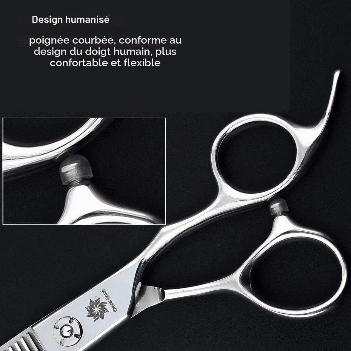 Dream Reach Ciseaux à cheveux Ciseaux de coiffure Ciseaux de coupe de cheveux Ciseaux pour Coiffeur Barbier pointus Acier inoxydable japonais 440C artisanal Coupe précise pour Salon