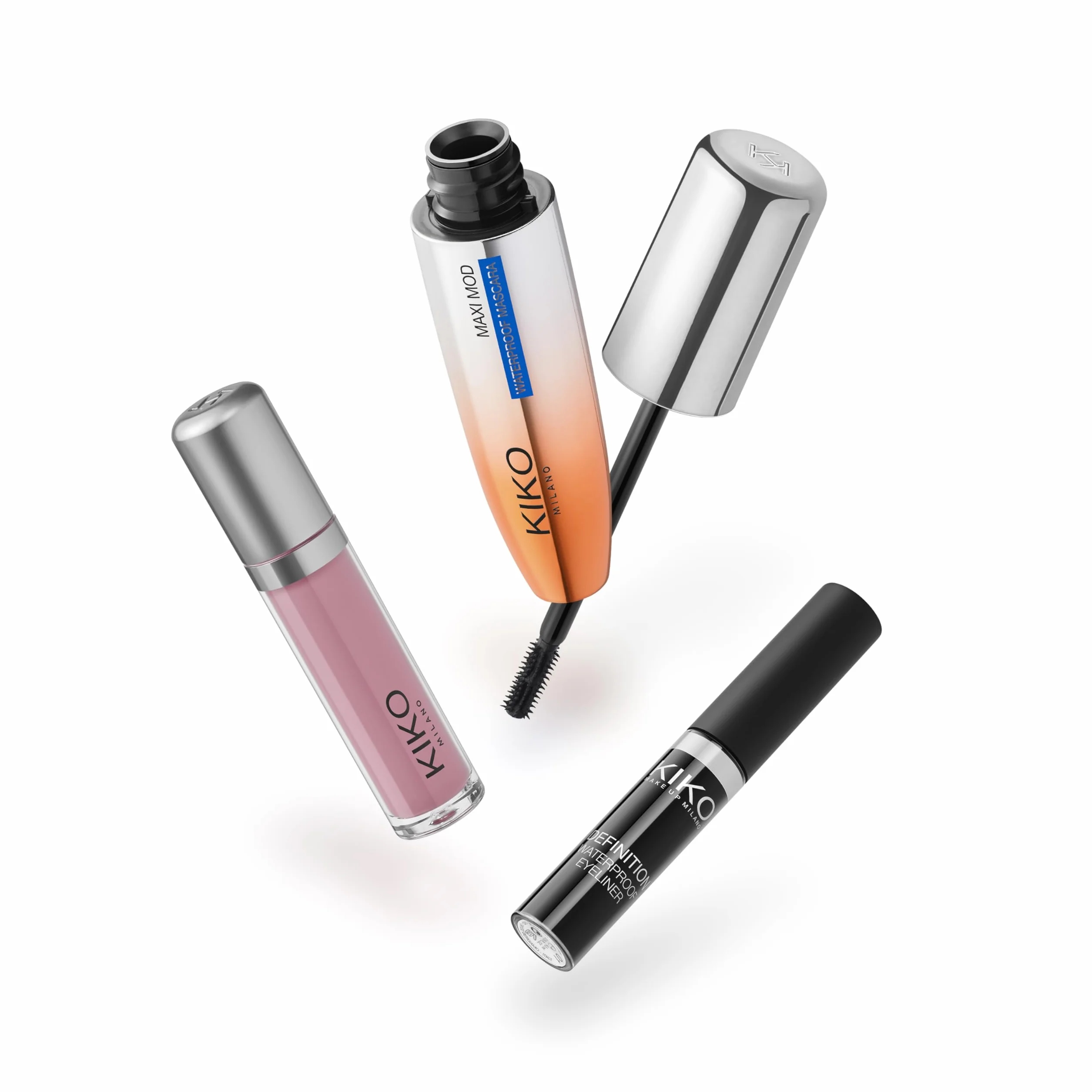 KIKO Milano Unmissable Makeup Set, Kit De Maquillage: Mascara Et Eye-Liner Résistants À L’Eau, Rouge À Lèvres Liquide Mat