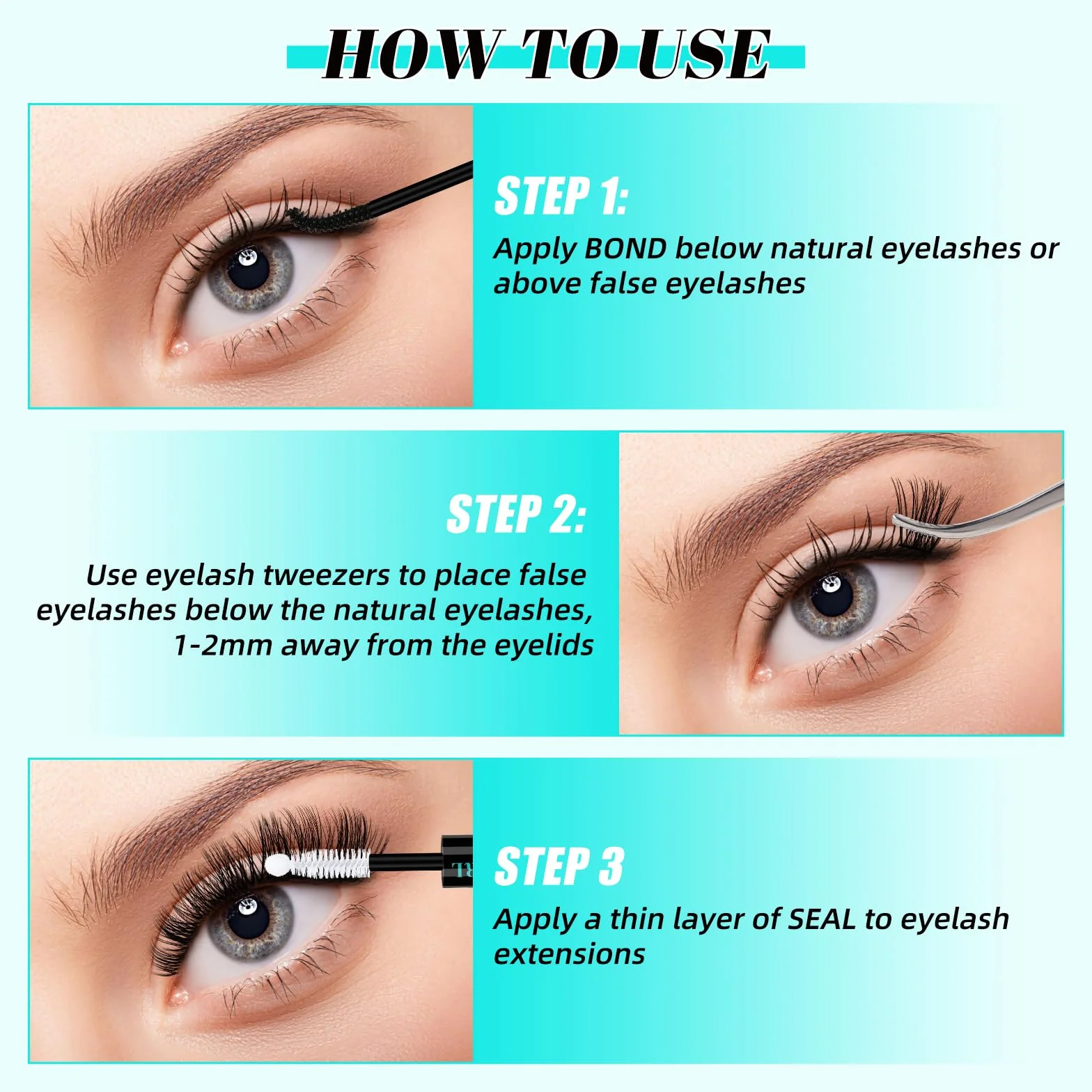 Colle pour Faisceau de Cils 10ml Lash Seal 2 in 1 DIY Colle et Scellement