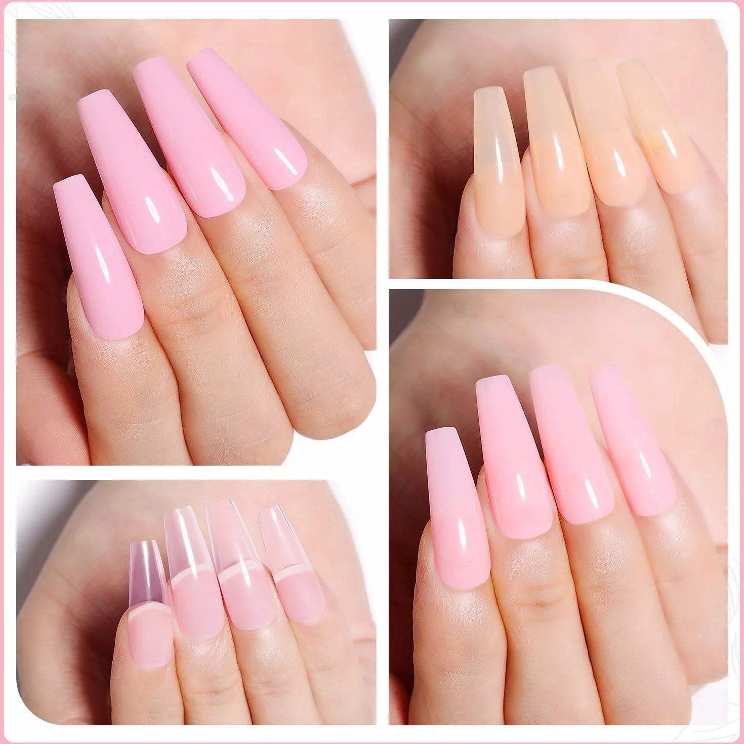 AIMEILI Lot 17 Vernis Semi Permanent Nude Rose Pastel 10ml UV LED Nail Polish Soak Off Manucure