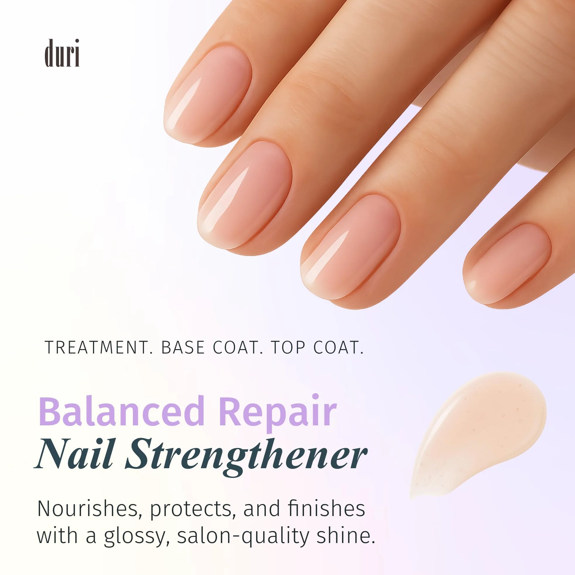 Duri Rejuvacote 2 Nail Growth System Base and Top Coat, 13.3 ml.