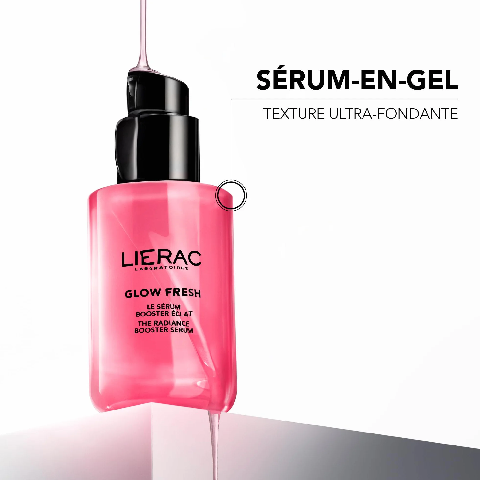 Lierac - Glow Fresh - Sérum Visage Booster Eclat - Sérum Anti-Tâches - Eclat immédiat, Unifie, Repulpe et Hydrate - Acides Hyaluroniques, Tulipe Antioxydante - Premiers Signes de l'âge