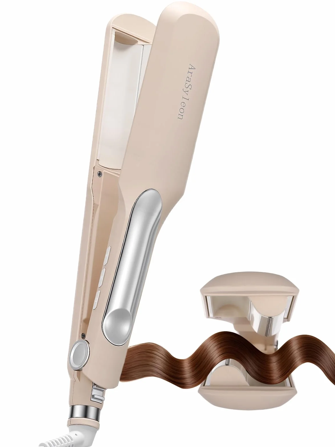 Fer à Vagues 22mm - Chauffage Rapide PTC & Double Chauffage pour Ondulations Naturelles Durables - 8 Températures (140-210°C), Sécurisé avec Arrêt Auto 60min