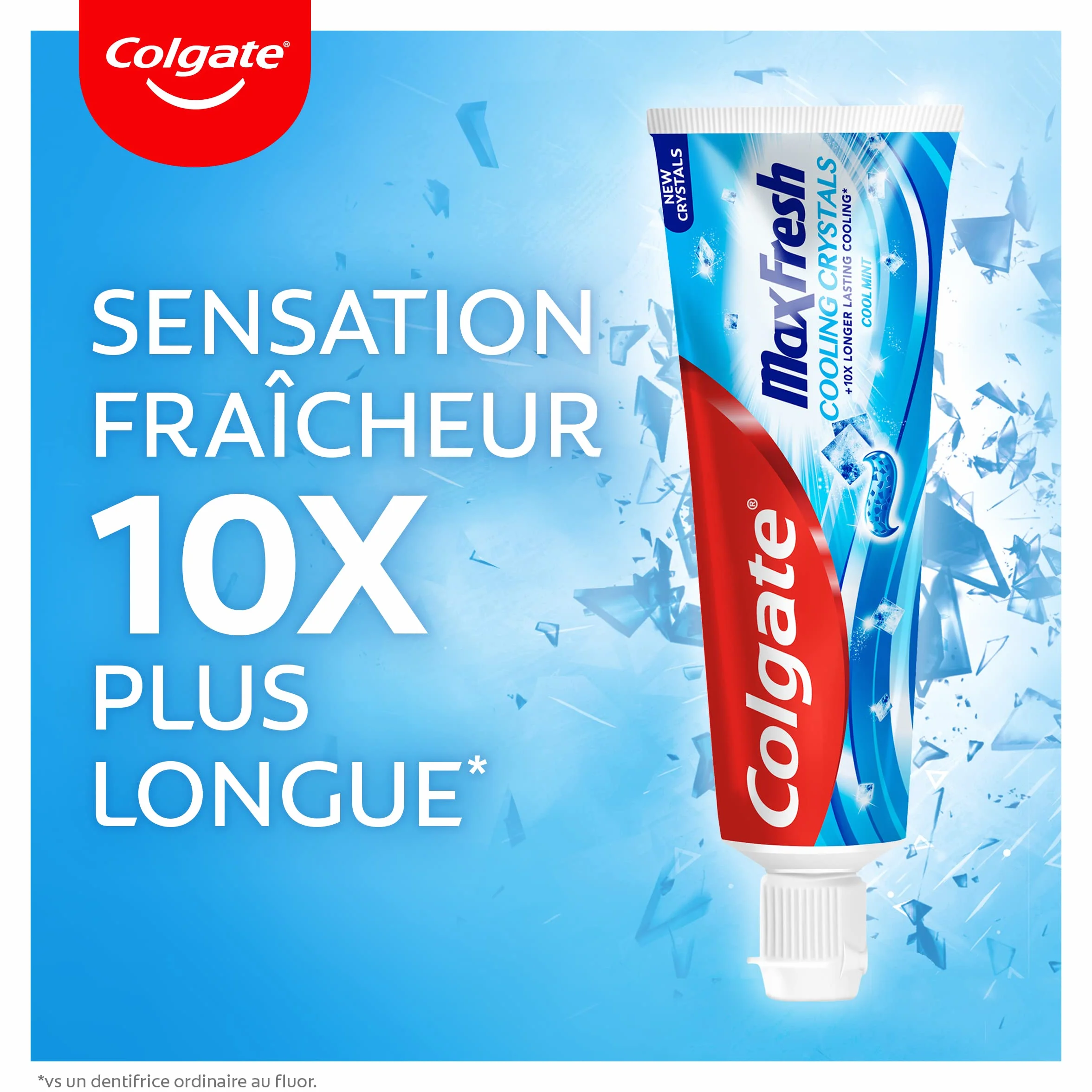 Colgate Max Fresh Cristaux Fraîcheur Dentifrice Menthe Fraîche Lot de 6 x 75ml