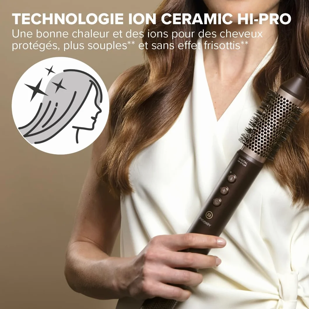 Bellissima Brosse Soufflante Styler Prodigy 1200W - Technologie Coanda - Boucles, Ondulations, Volume - 3 Températures - 6 Accessoires