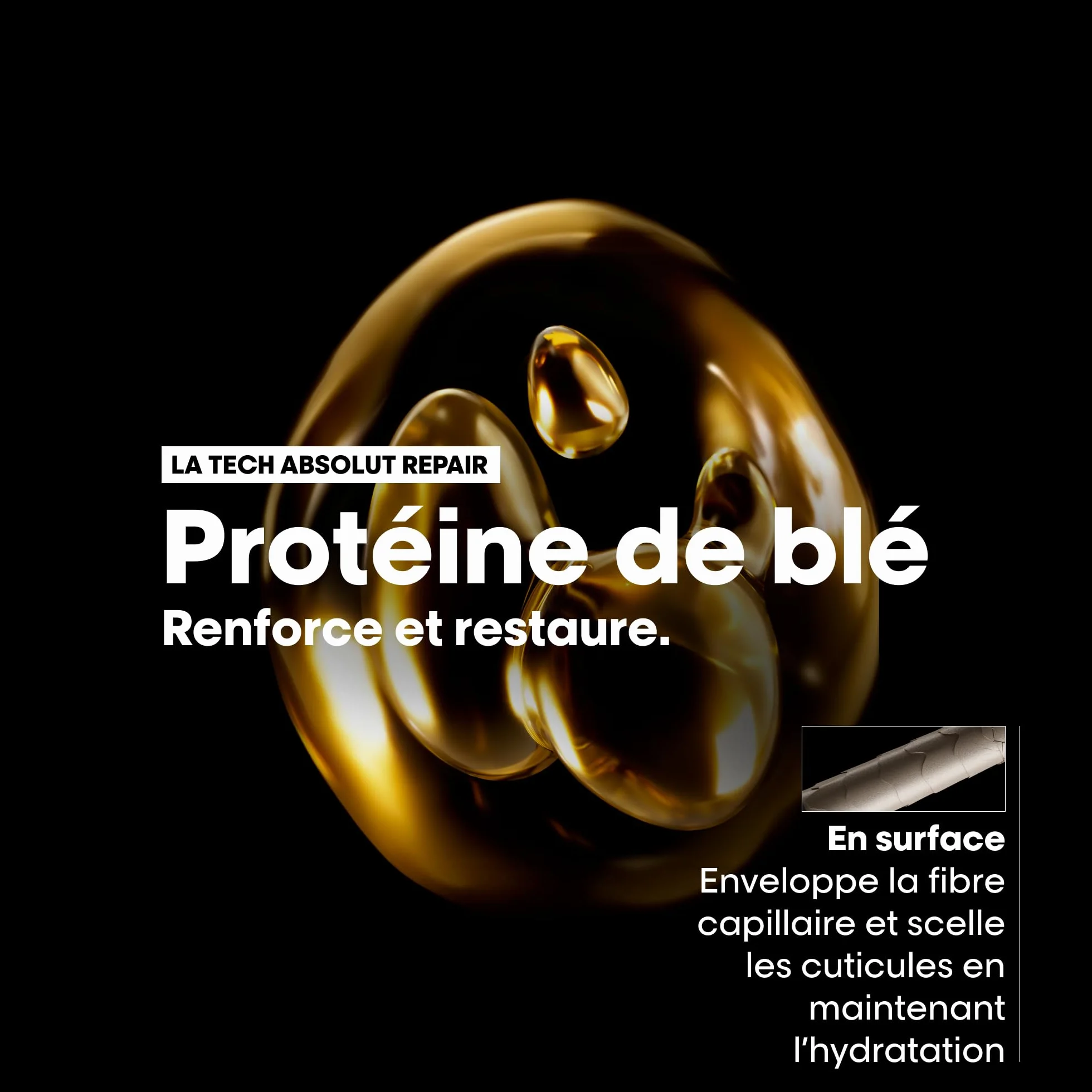 L'OREAL PROFESSIONNEL Absolut Repair Restructuration Instantanée Cheveux Secs Abîmés Protéines de Blé