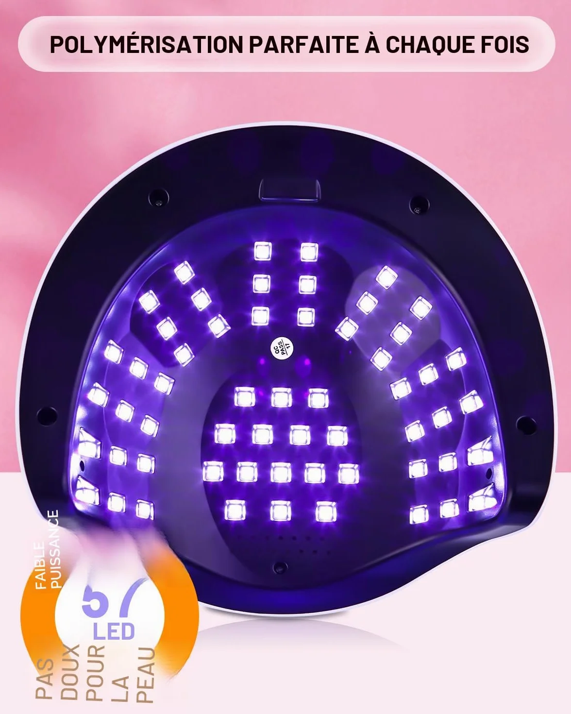 220W Lampe UV Ongles Gel, 10/30/60/99S Minuteries Lampe UV Vernis Semi Permanent, Portable Lampe LED Ongle avec Capteur Automatique, Professionnel Lampe UV Ongles Gel Pose pour Toutes Les Gels