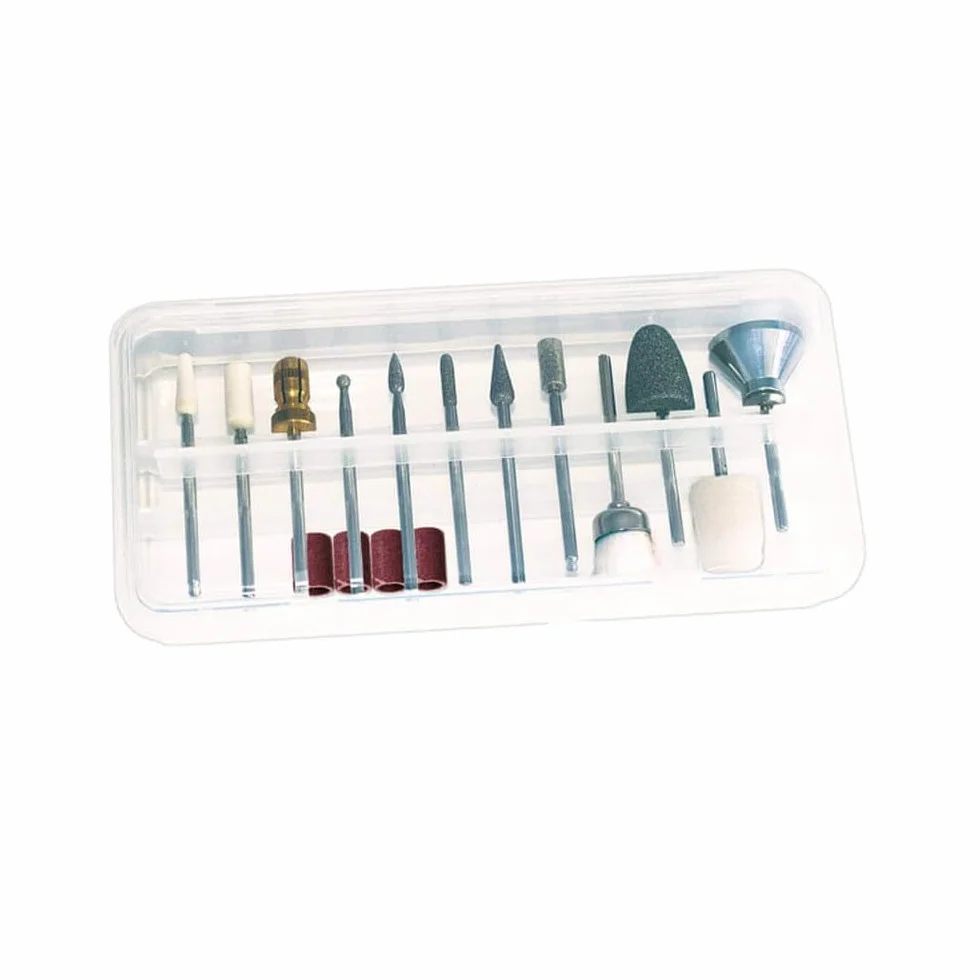 Promed Comfort Kit D’embouts De Ponceuse, Meules, Embouts De Ponceuse À Ongles, 12 Embouts, Ponceuse De Stylisme Ongulaire, 2, 332 Mm À 2, 350 Mm Pour La Manucure Et La Pédicure