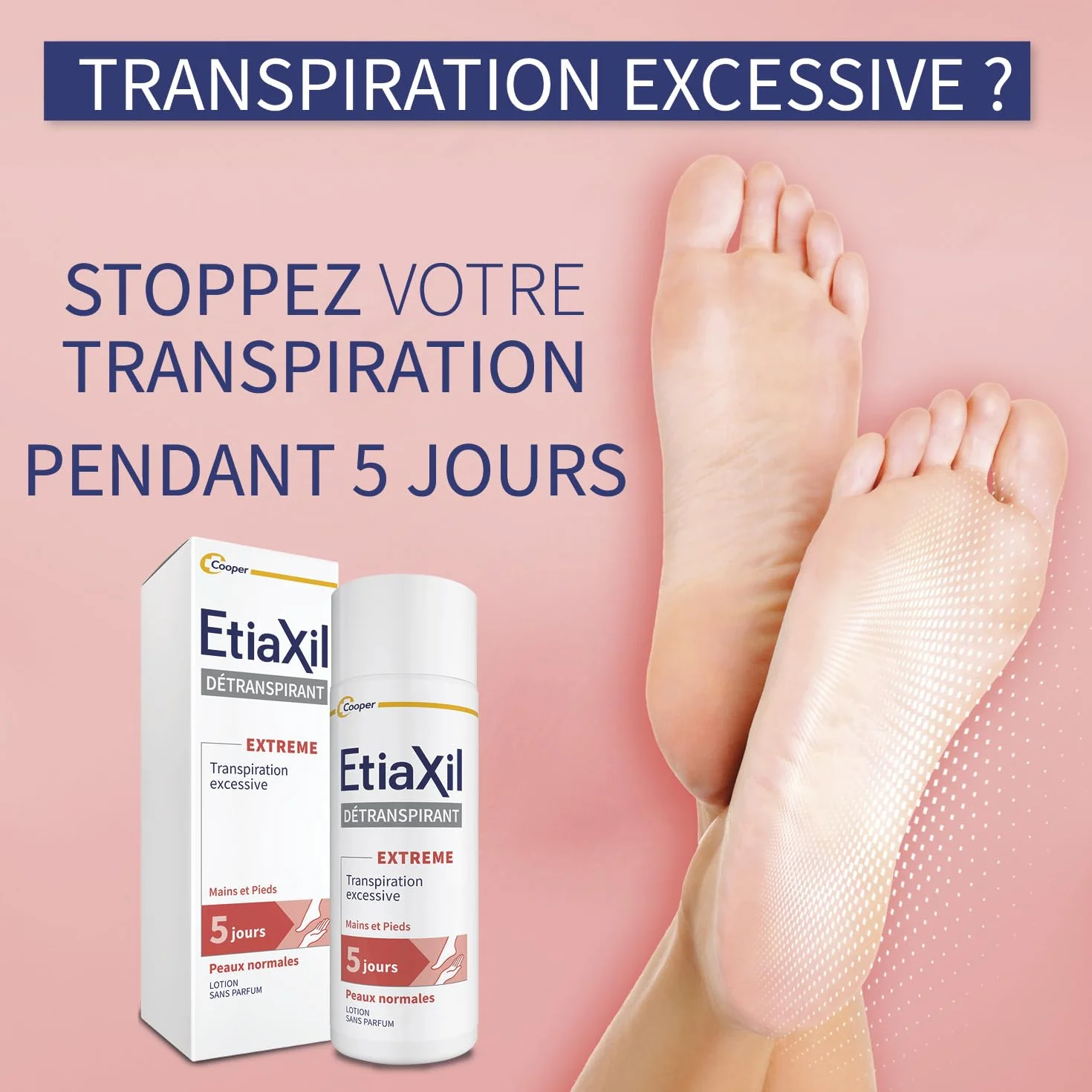 Etiaxil détranspirant pieds peaux normales 100 ml