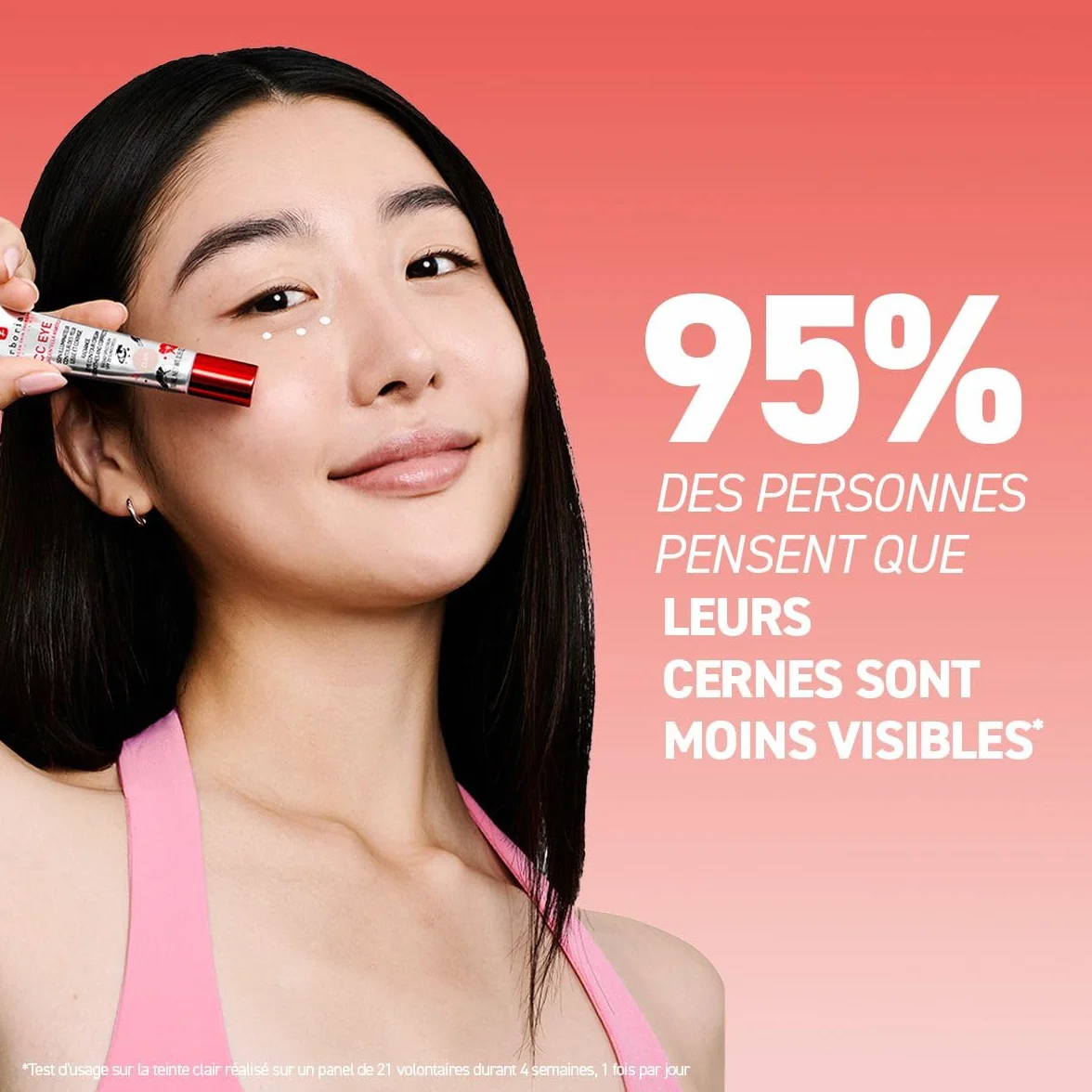Erborian CC Eye Crème Contour des Yeux Centella Asiatica Soin Hydratant Illuminateur Correcteur Teinté SPF 20 Lisse Corrige Cernes