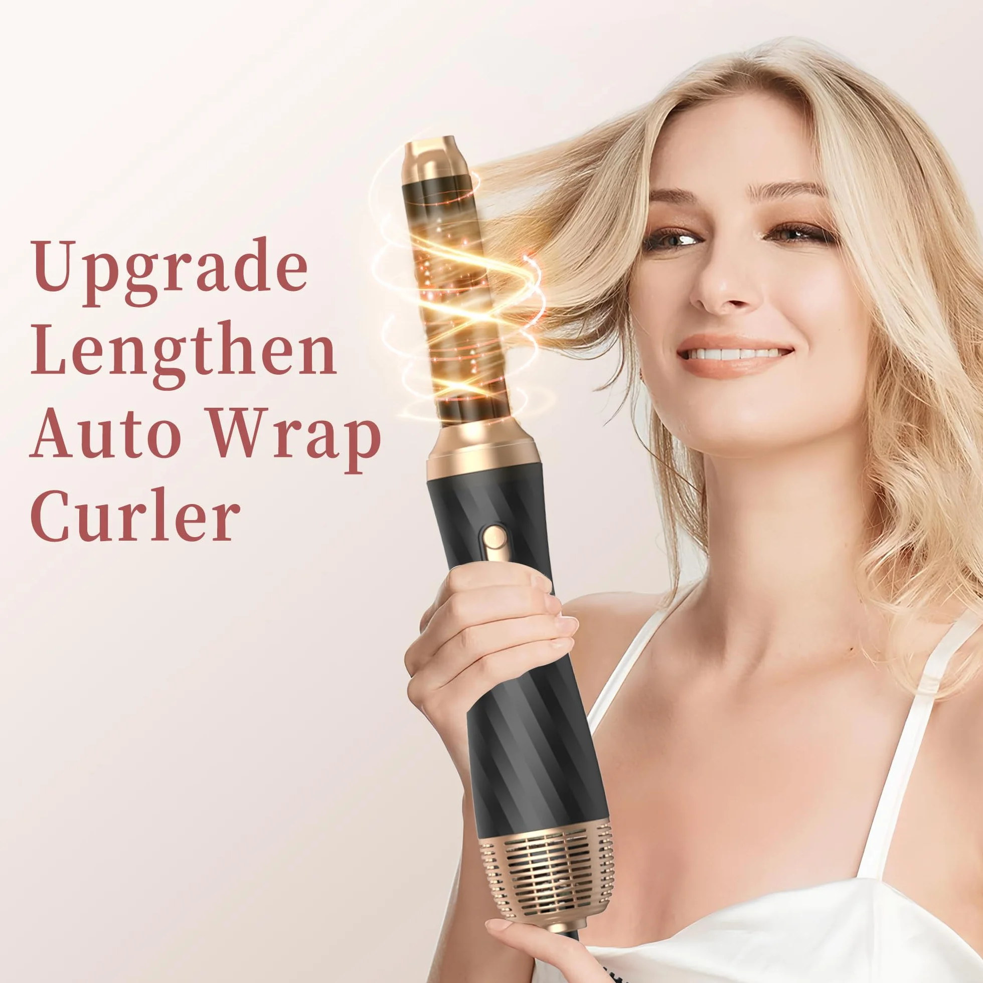 OKWRAP Air Styler 6 en 1 Brosse Soufflante Seche Cheveux Fer a Boucler Set de Coiffure