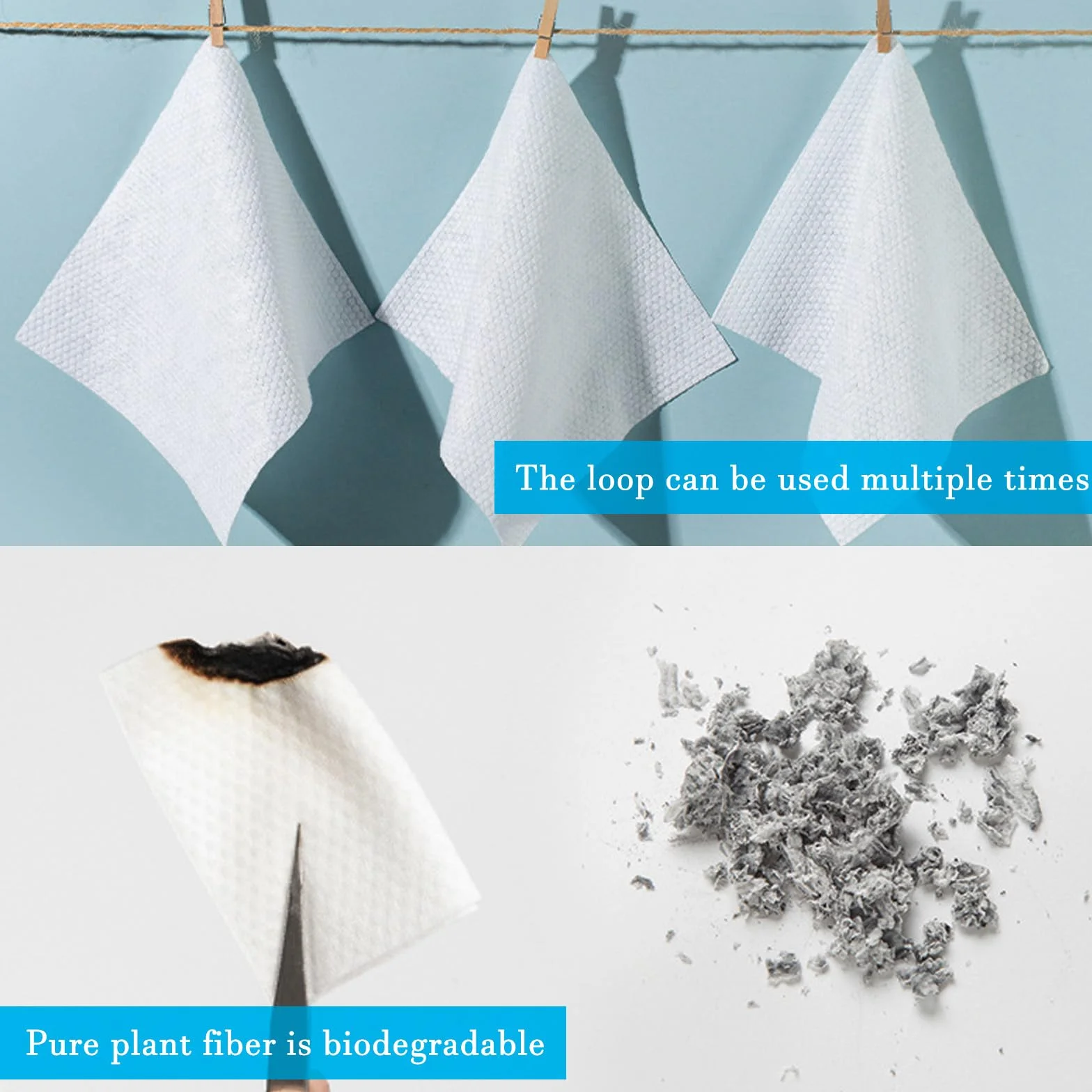 Serviettes Visage Jetables 100 Unités Mouchoirs en Coton Lingettes Faciales Nettoyage Soins Peau Démaquillage