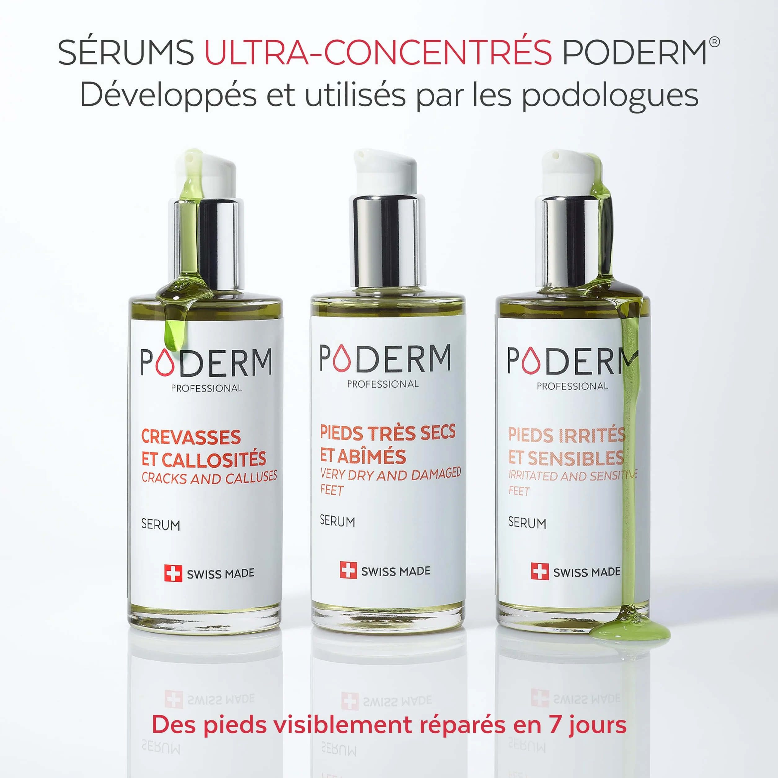 PODERM Soin Intensif Nuit 8H Crevasses Callosités Pieds 100% Naturels Swiss Made