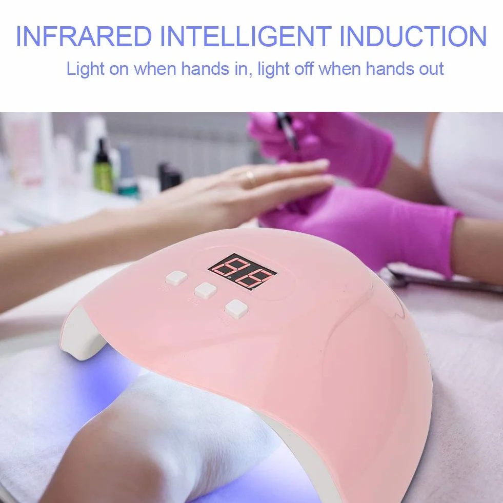 Lampe à Ongles, Sèche-vernis à Ongles, Machine de Durcissement de Lampe à Gel UV USB 54W LED, Outils de Manucure Professionnels pour Salon de Beauté et de Maison(SUNX3)