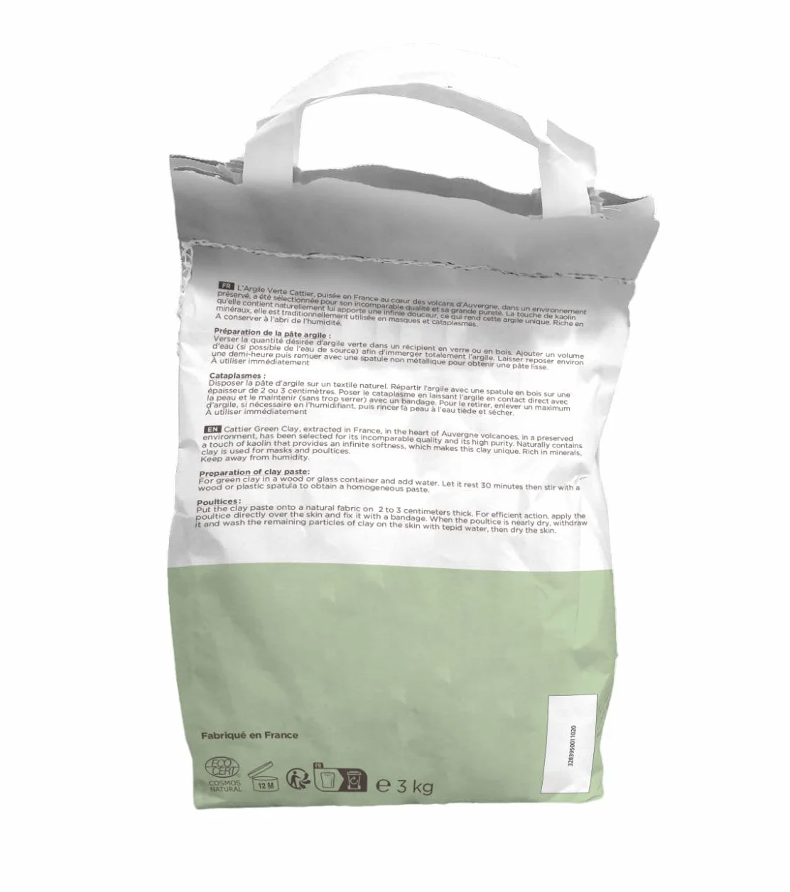 Cattier Argile Verte Concassée Bio 3 Kg