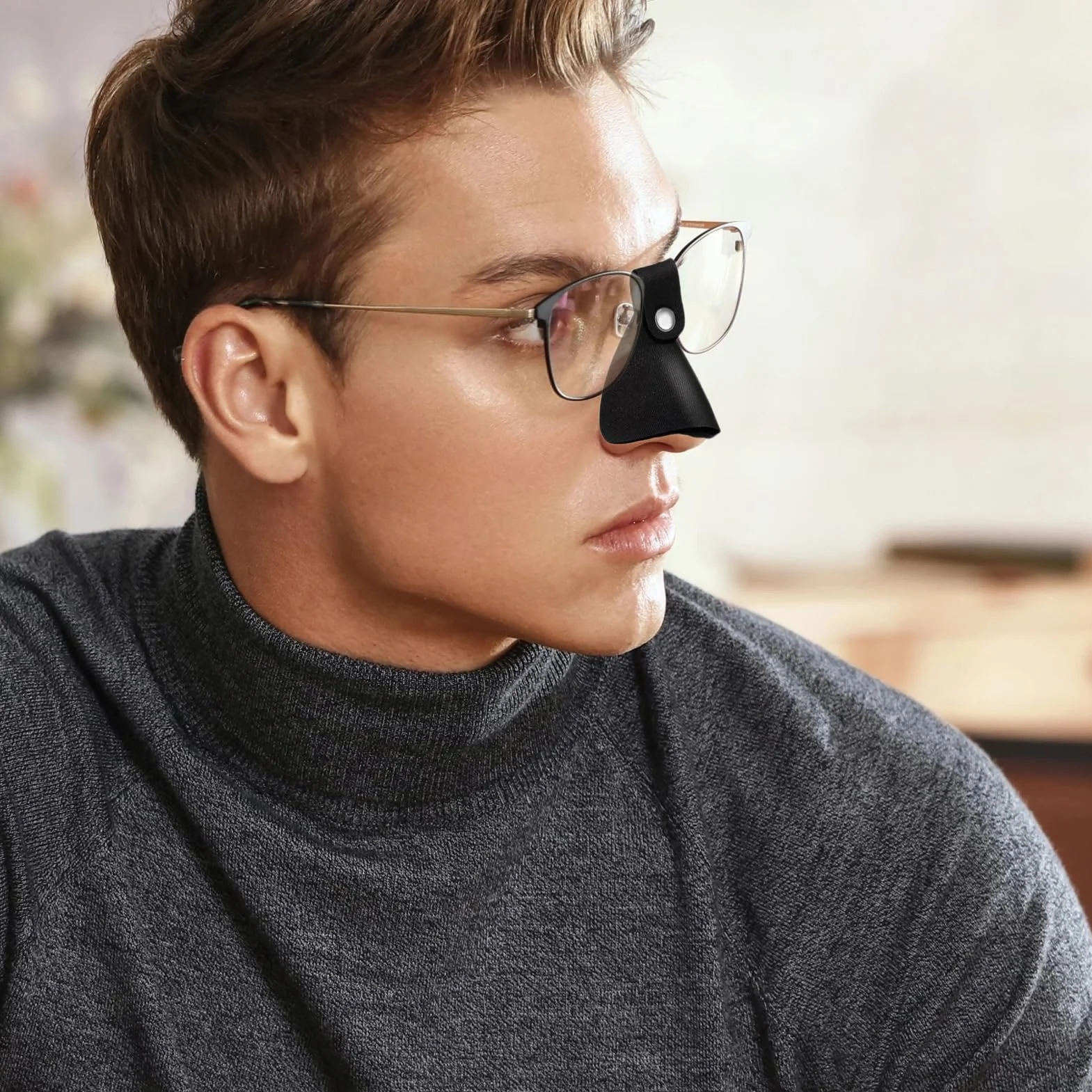 Protège-nez 5 pièces, protection solaire coupe-vent cache-yeux pour lunettes de soleil bronzage extérieur