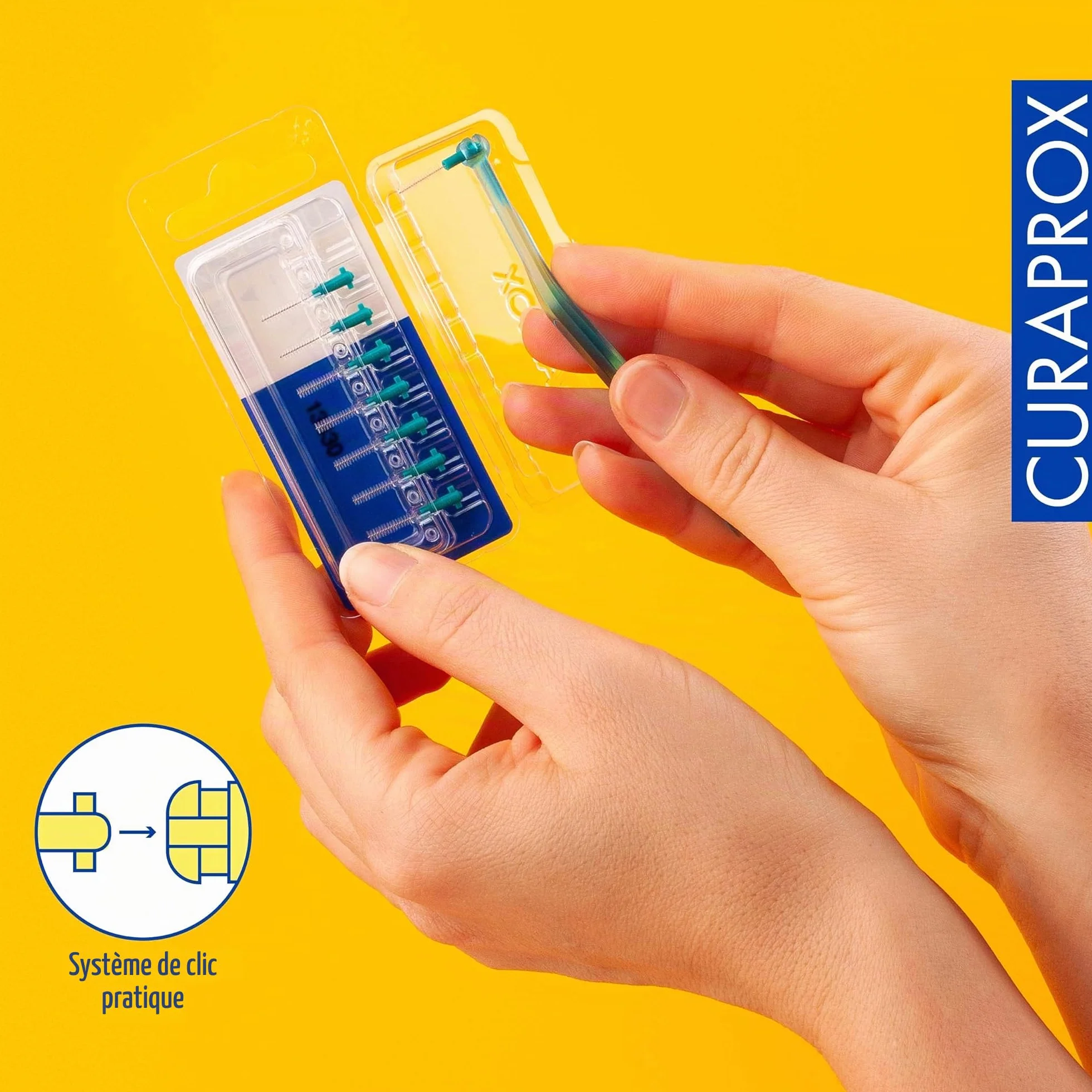 Curaprox CPS 06 Prime Brossettes Interdentaires Vert ISO Taille 0 Filaments Ultra-Fins Pack de 8