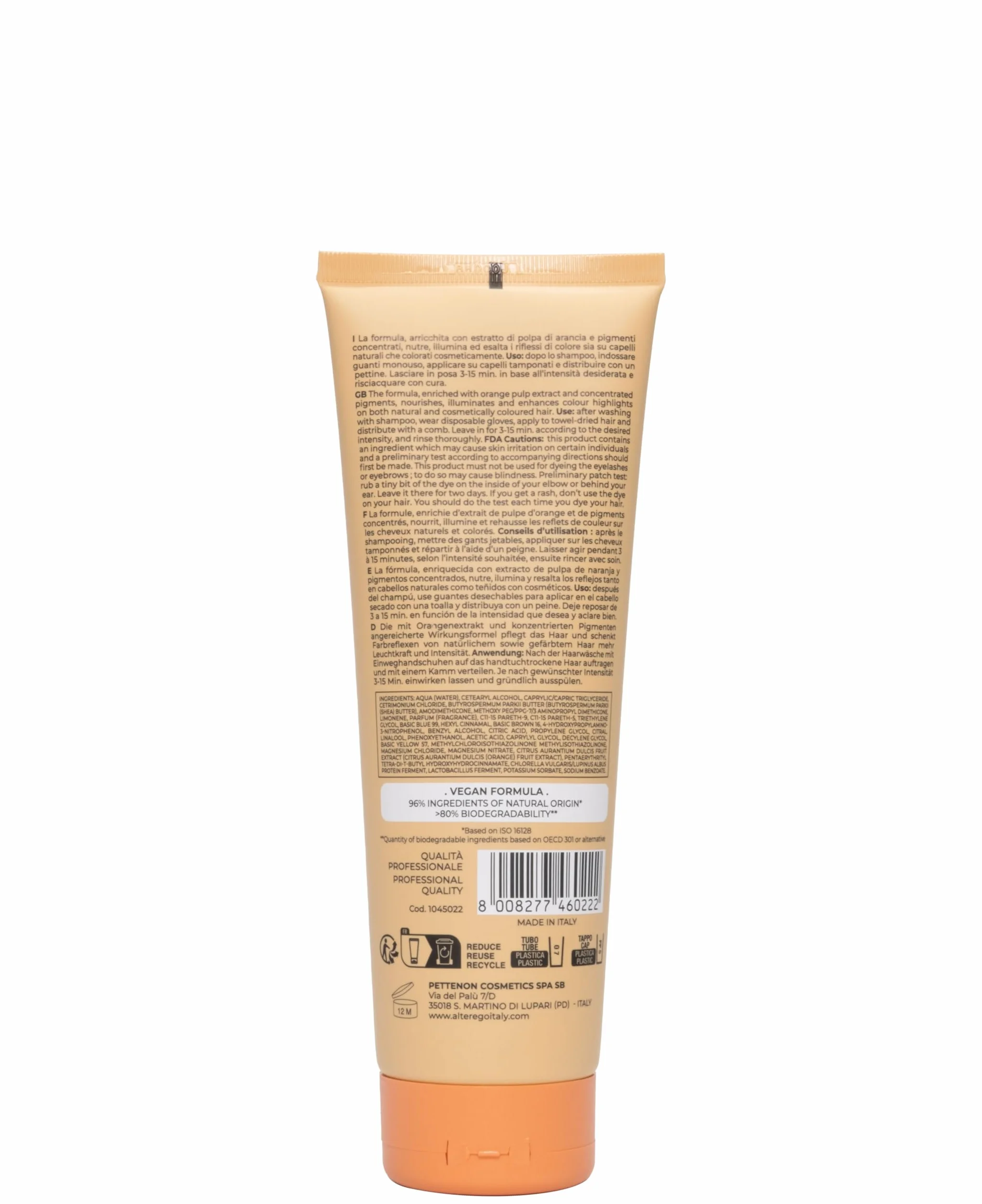 ALTEREGO ITALY PASSION COLOR MASK SPICY CHOCOLATE, Coloration Nutritive, 250 ml