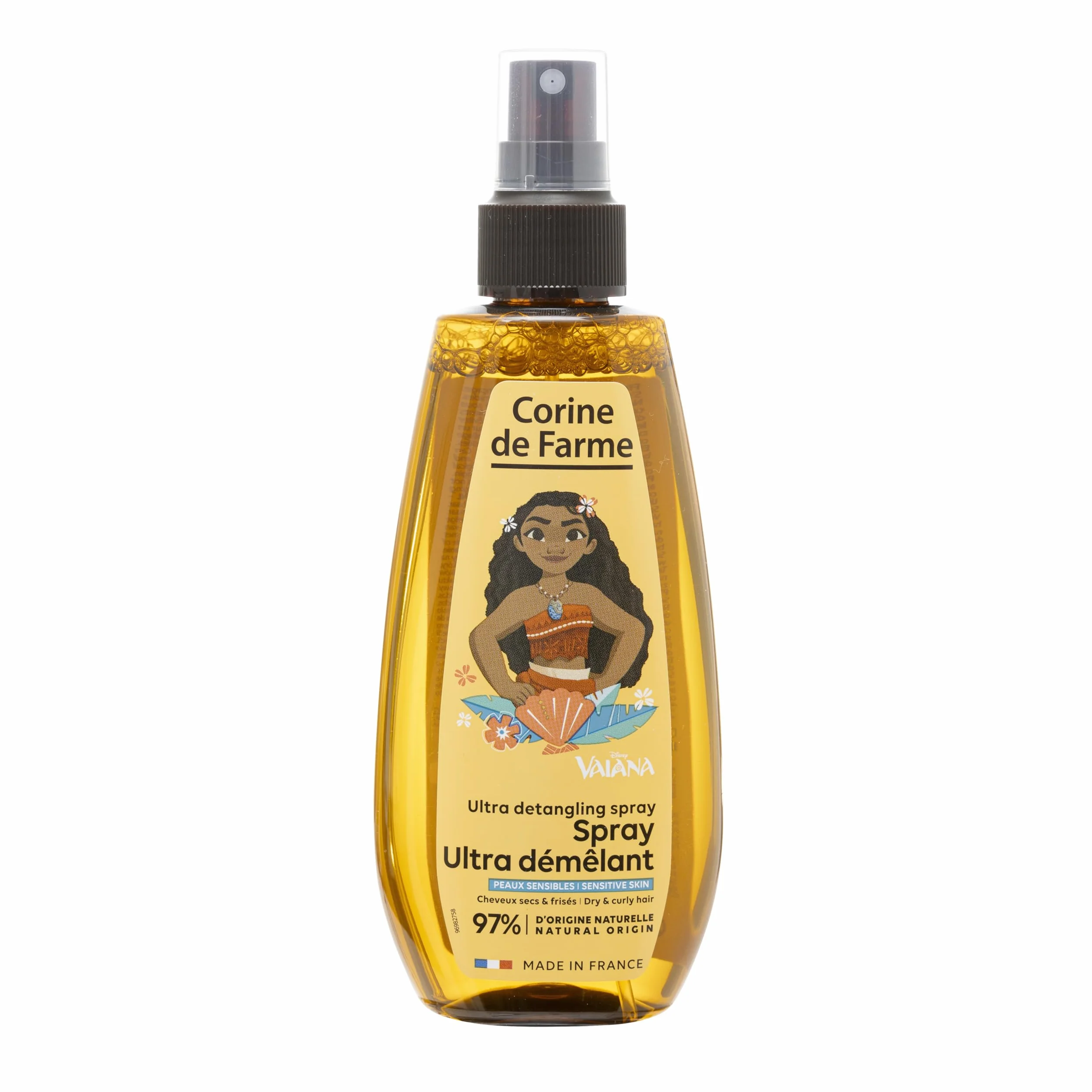 Corine de Farme Spray Ultra Démêlant Disney Vaiana Soin Enfant Sans Rinçage Formulation Clean Beauty Fabriqué France Parfum Coco
