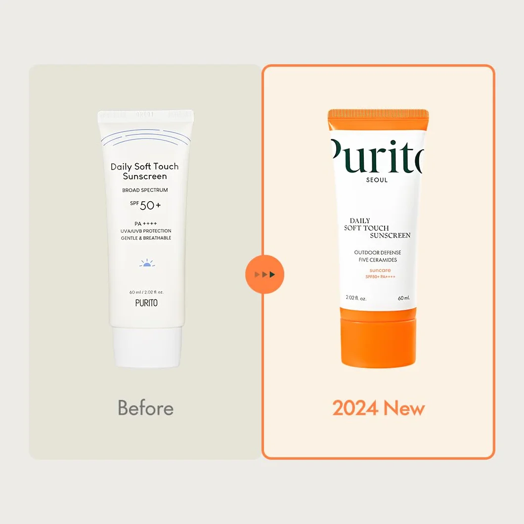 PURITO SEOUL Crème solaire quotidienne SPF50+ PA++++ Céramides Protection UVA UVB résistante à l'eau K-Beauty