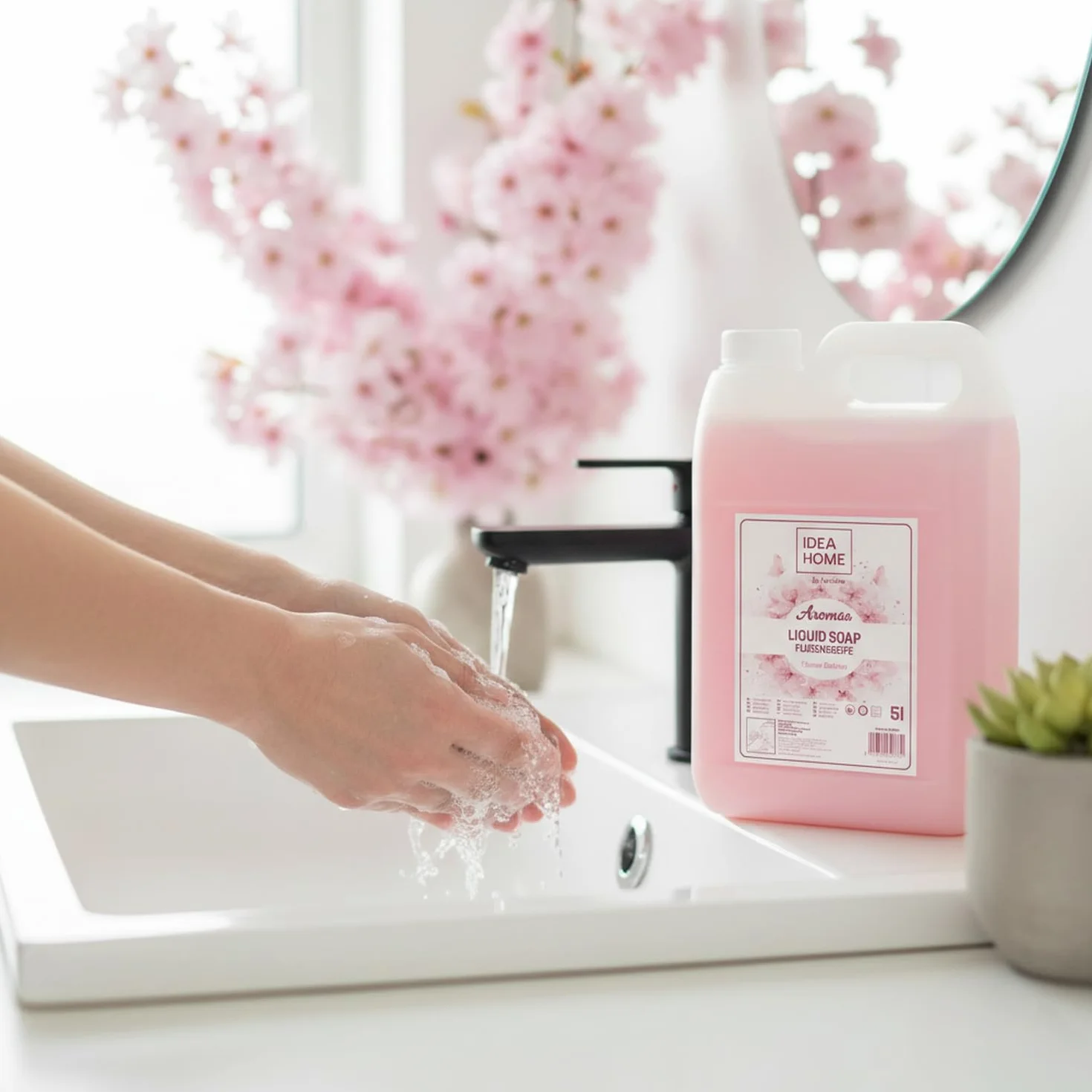 Idea Home AROMÉA Savon Liquide Mains Flower Garden 5L – Bidon Recharge pH Neutre