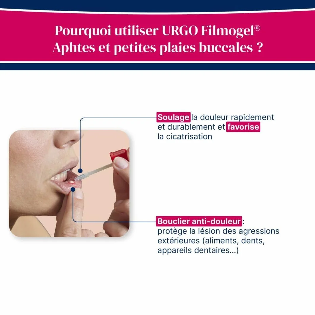 Urgo Filmogel Aphtes Traitement des aphtes et petites plaies buccales 6ml