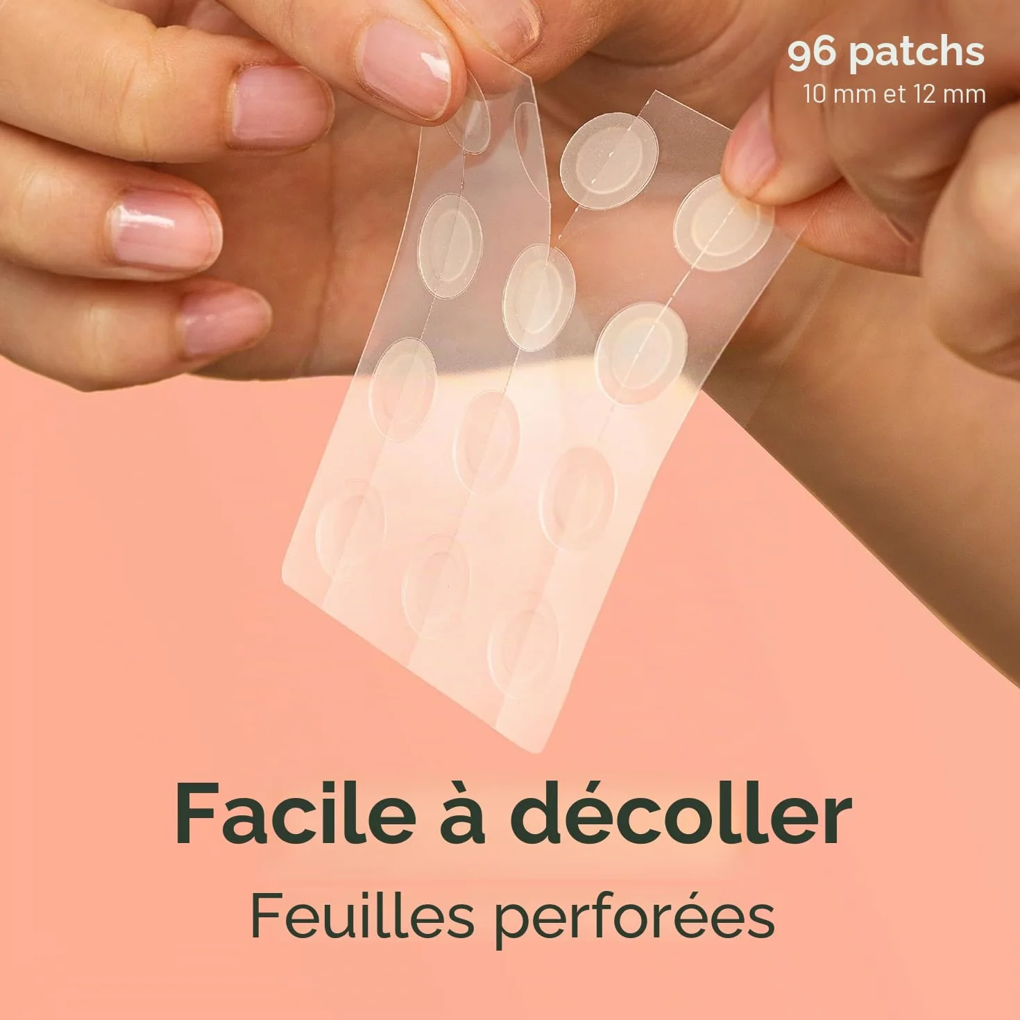 Rael Patch Anti Bouton Invisible - Hydrocolloïdes Acne Pimple Patches pour Visage, Vegan, Sans Cruauté, 96 Patchs