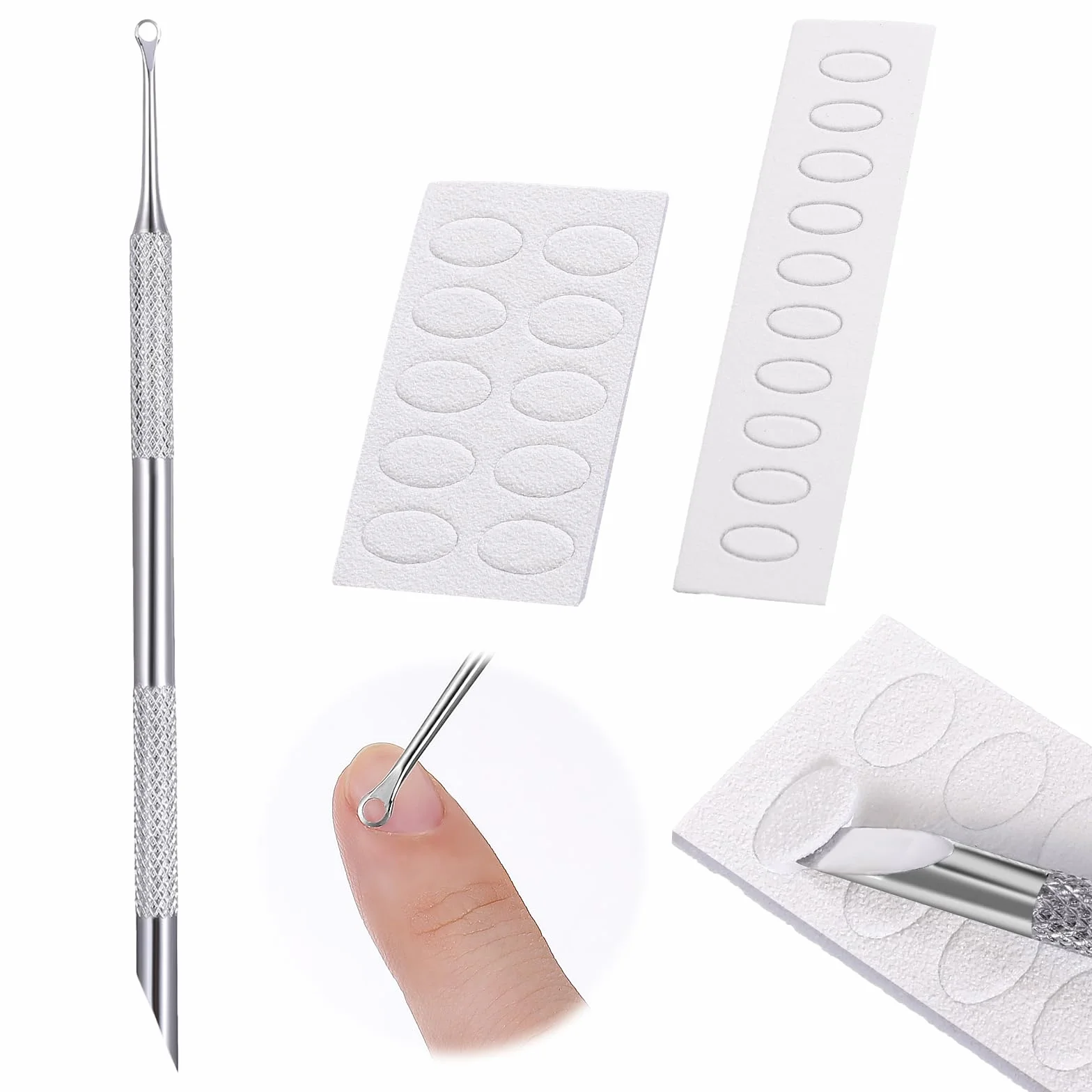 Coupe-cuticules en acier inoxydable Qianyu à double extrémité pour ongles