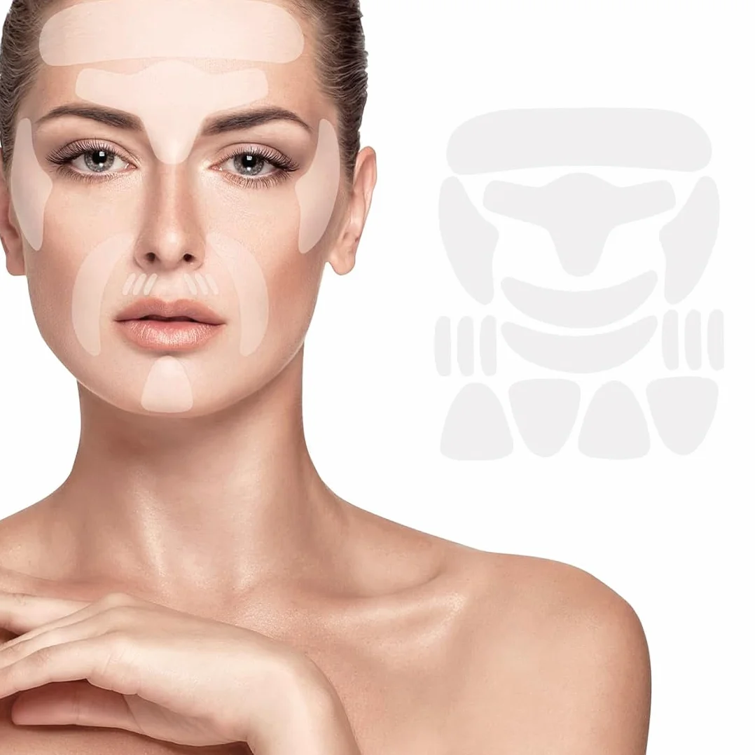 Patchs Anti-rides en Silicone Réutilisables 16 Pièces, Scotch Visage Front Yeux
