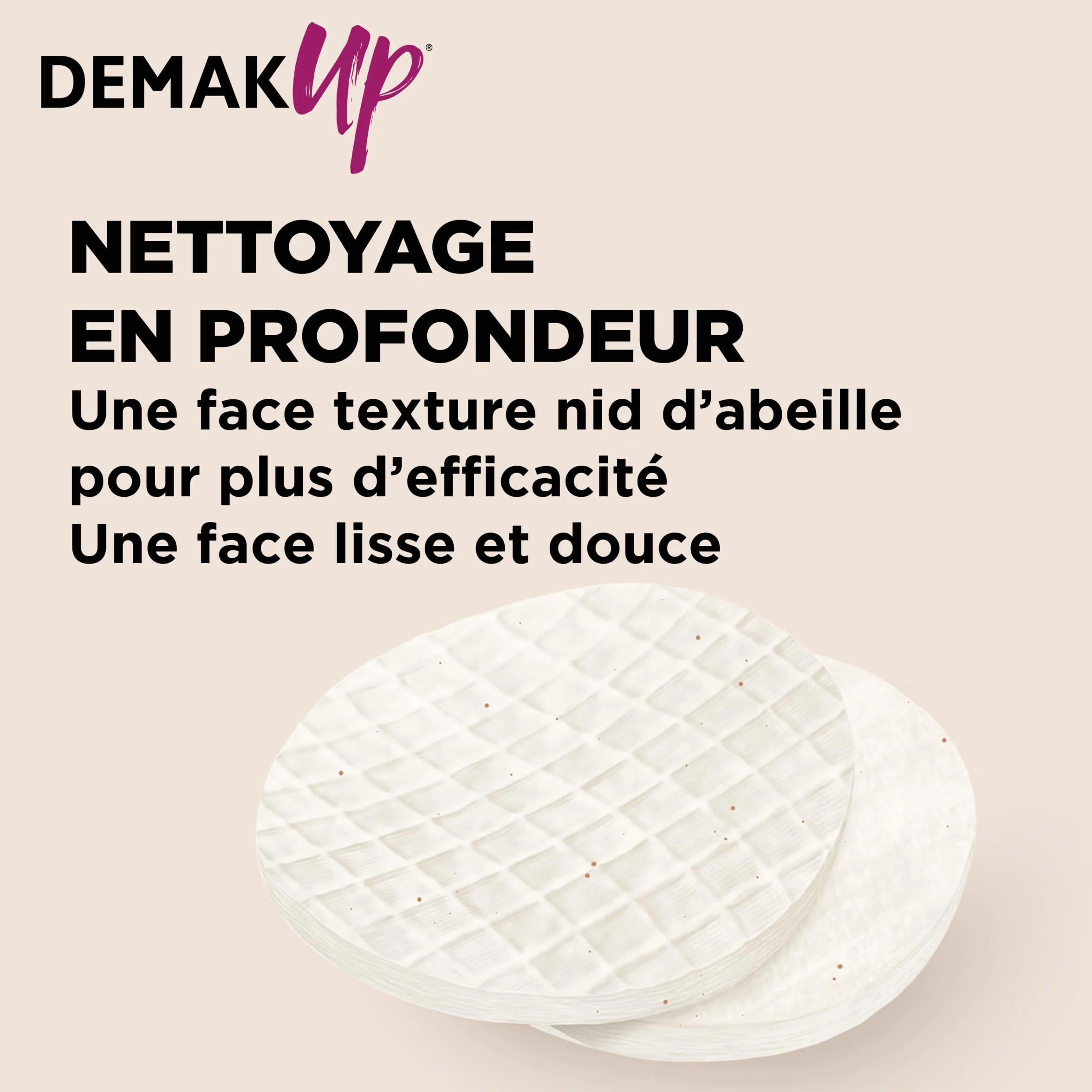 Demak'Up Expert Disques Cotons à Démaquiller 100% Fibres de Coton Naturelles, 108 Cotons
