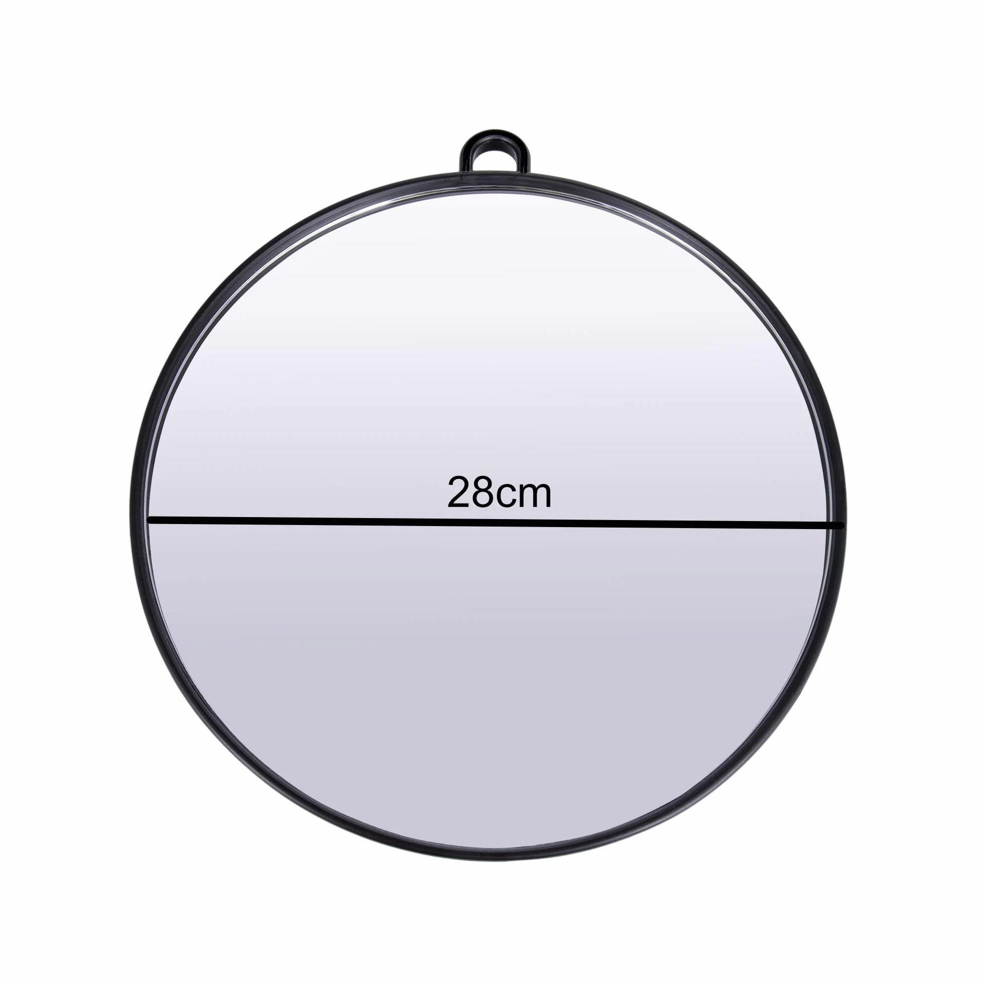 Miroir de coiffeur professionnel portable noir 28 cm rond PONIK'S