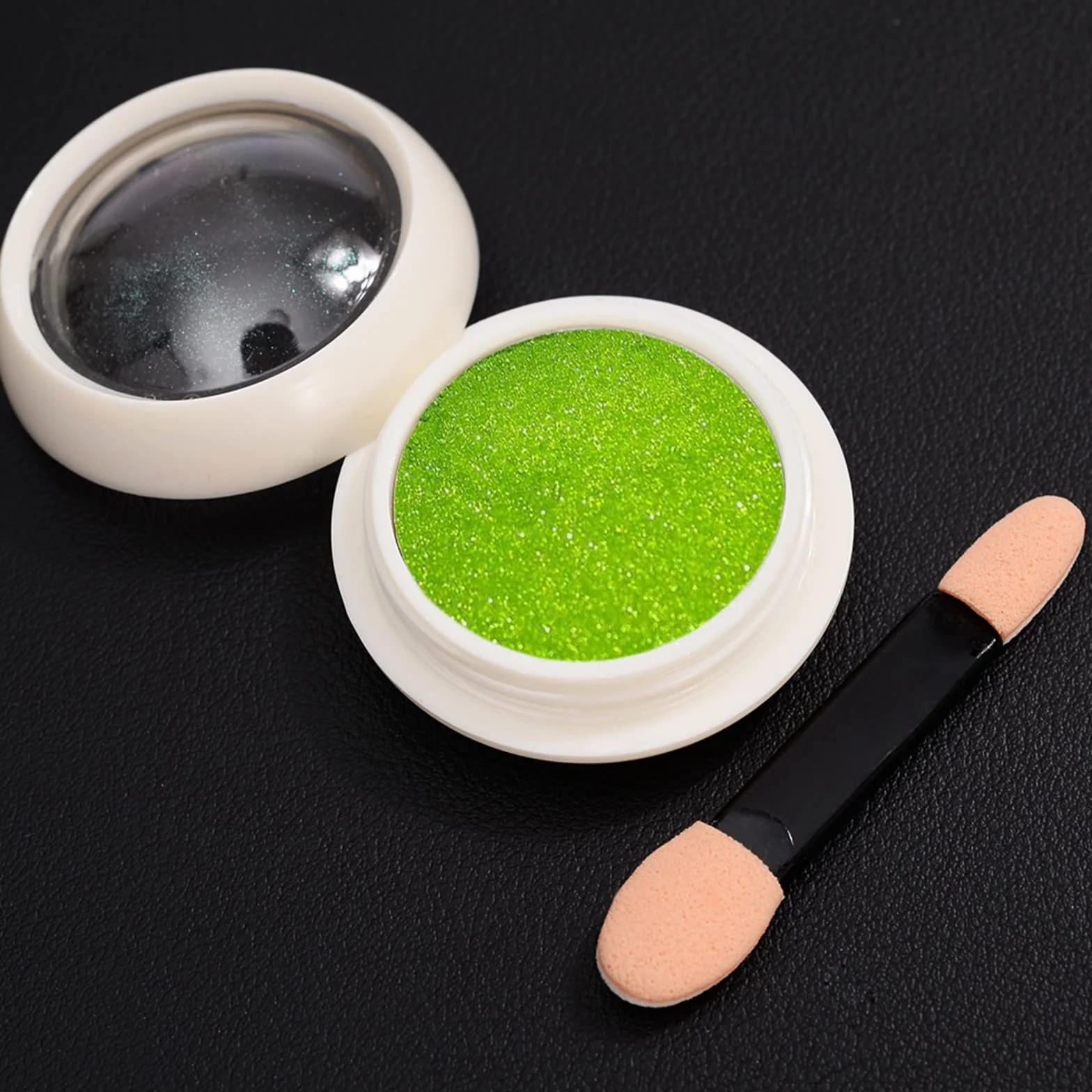 Poudre chrome ongle vert émeraude métallisé effet miroir pour vernis à ongles gel nail art