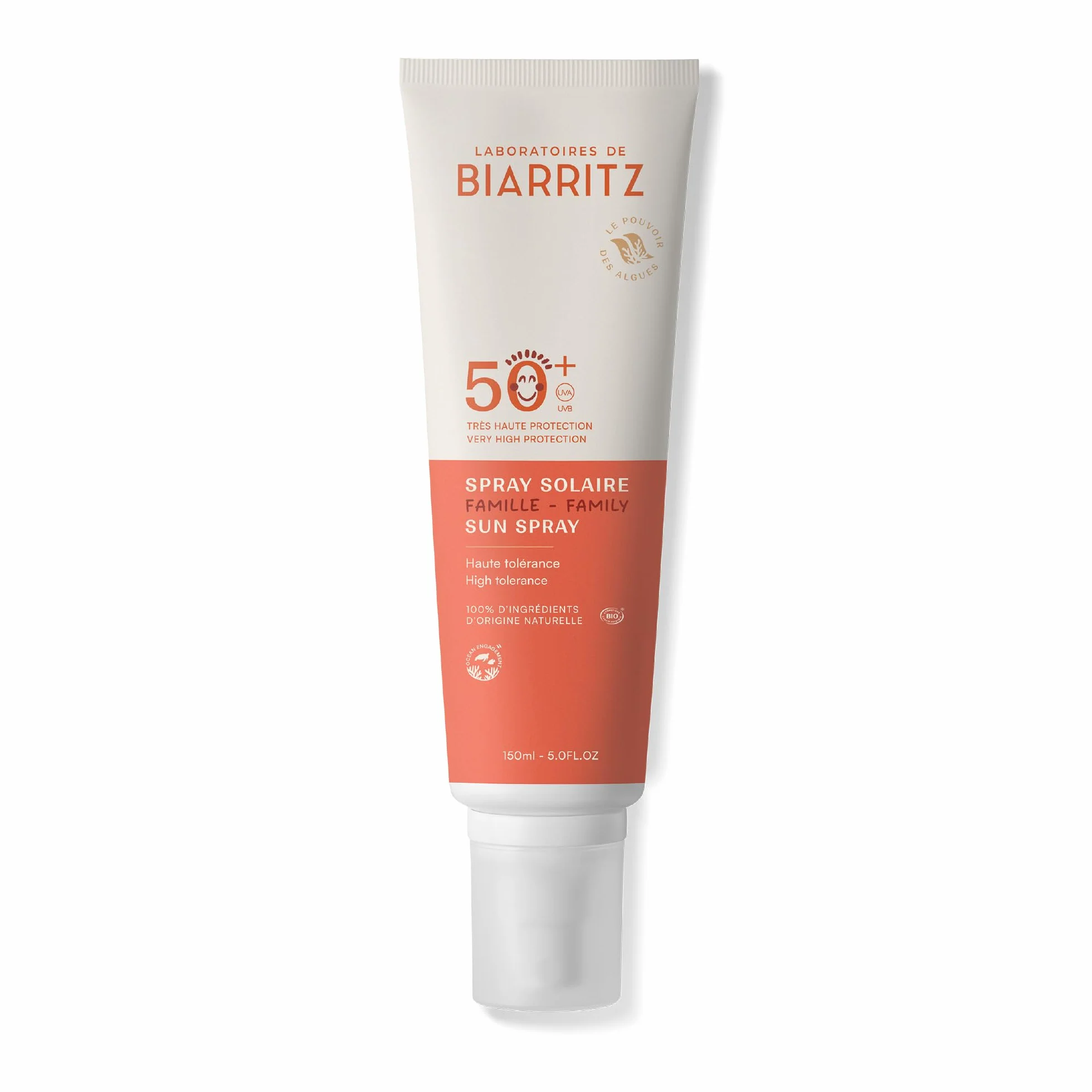 Laboratoires de Biarritz Crème Solaire SPF50+ Bio Visage Corps 150 ml