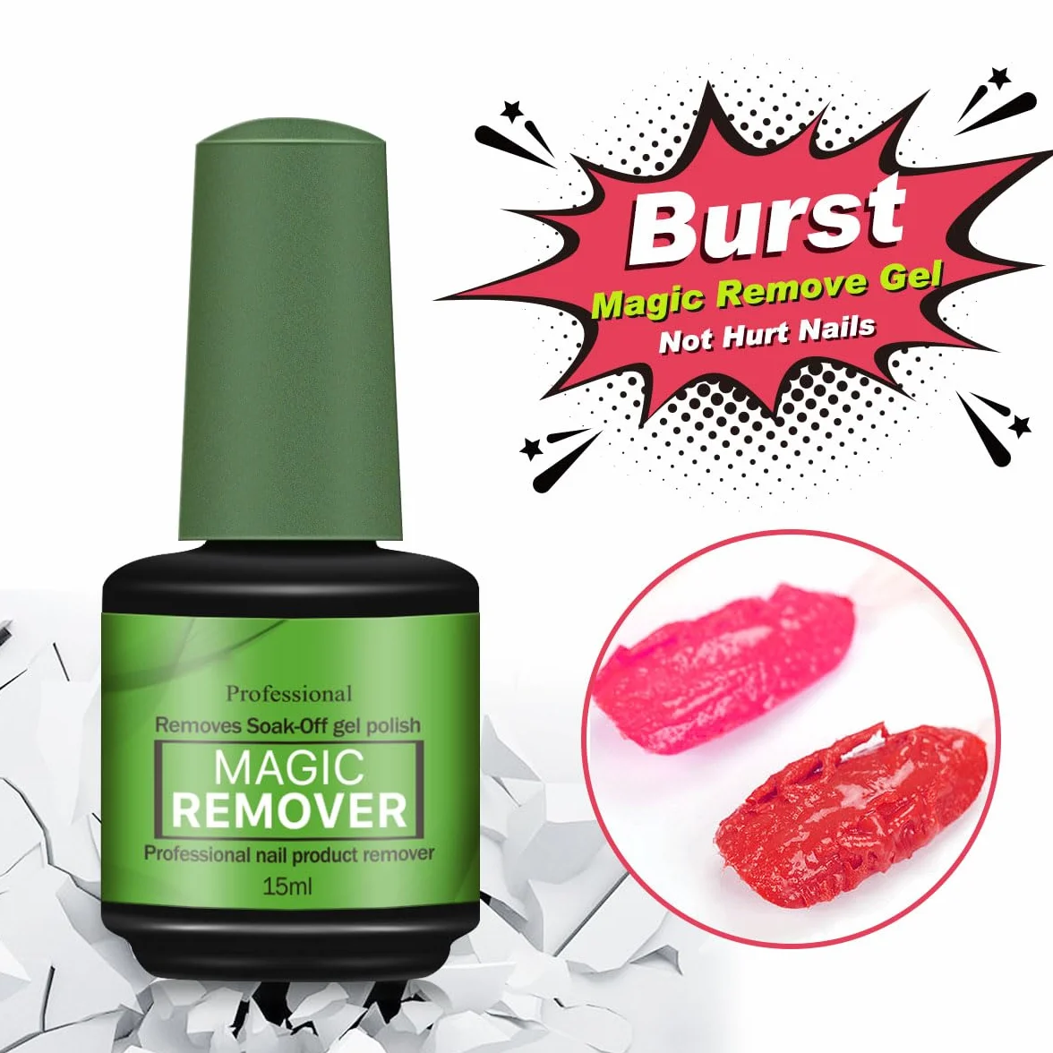 Dissolvant magique pour vernis gel UV - Lot de 3 dissolvants pour manucure