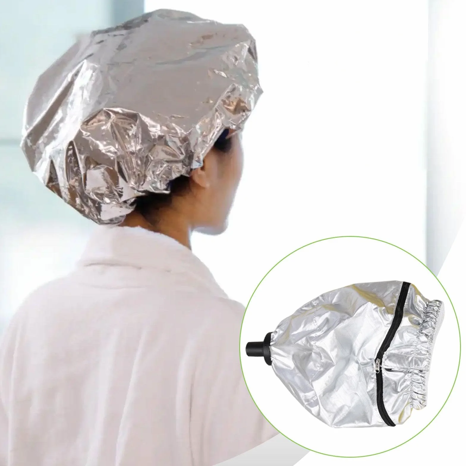 B Baosity Bonnet pour Sèche-cheveux Capuchon Chauffant à Vapeur Casquette pour Teinture Soin Cheveux Fonction Pratique Convient Aux Femmes Hommes Salon Maison, Type Inclinable
