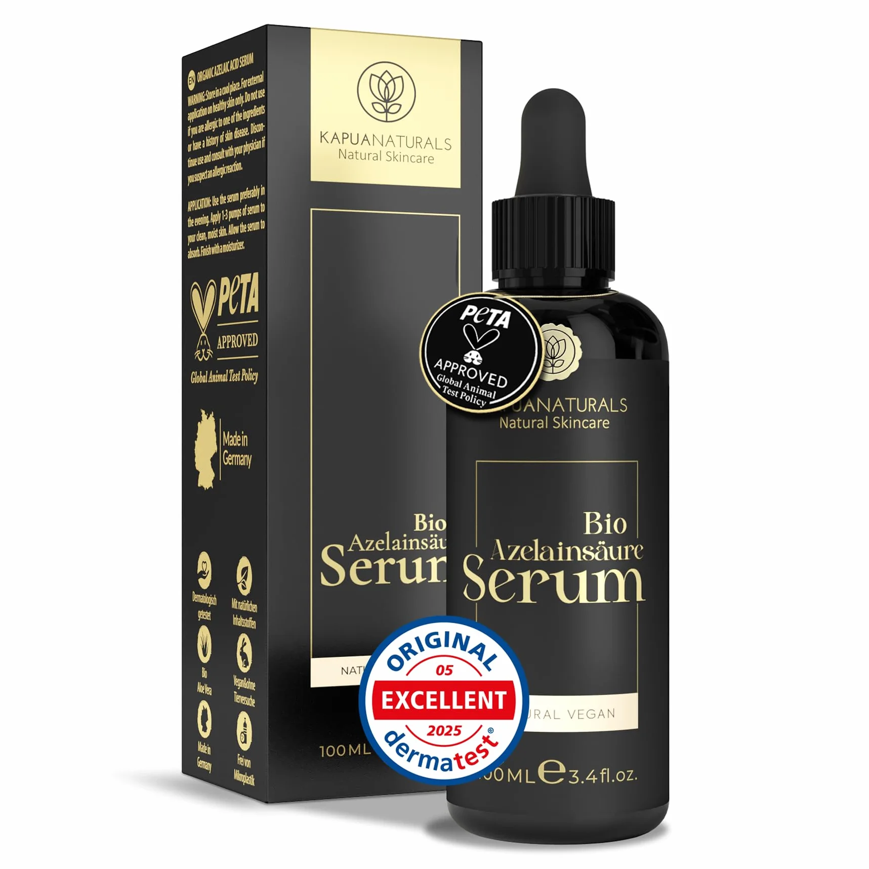 Sérum Acide Azélaïque 100ml Purifiant Peaux Impures Sensibles BIO Végane