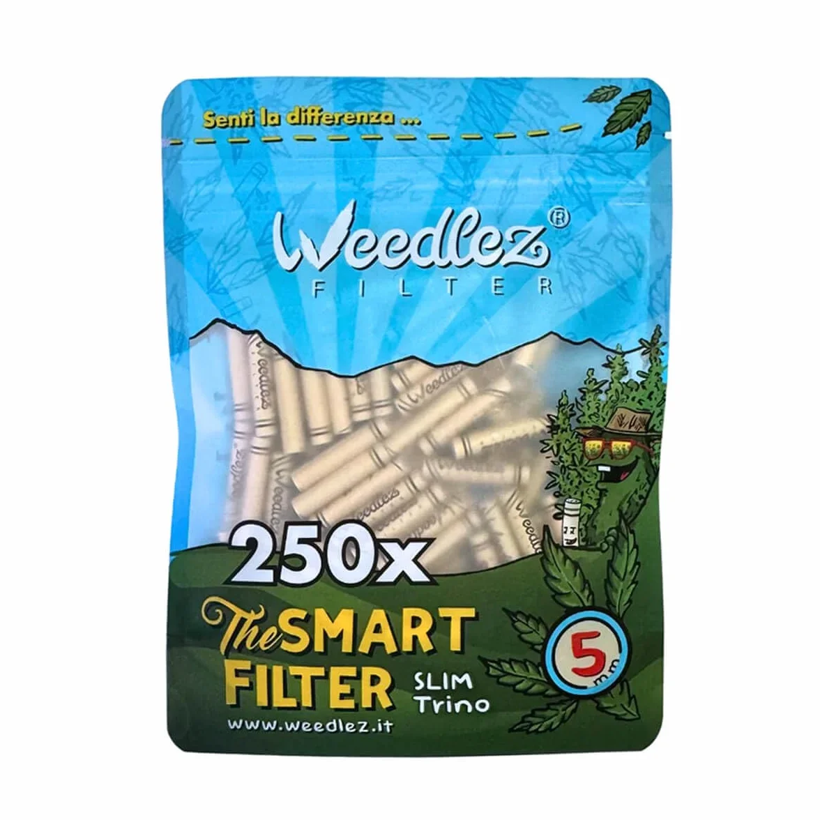 Filtres à charbon actif et cellulose naturelle Mister Canapa, lot de 250 pièces, diamètre 5 mm
