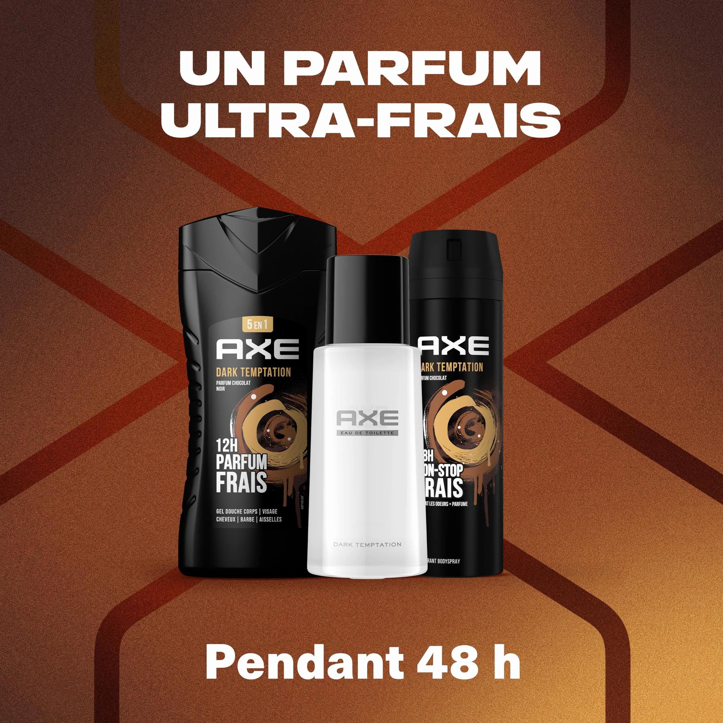 Axe Coffret Homme Dark Temptation Déodorant, Eau de Toilette Gel Douche x1