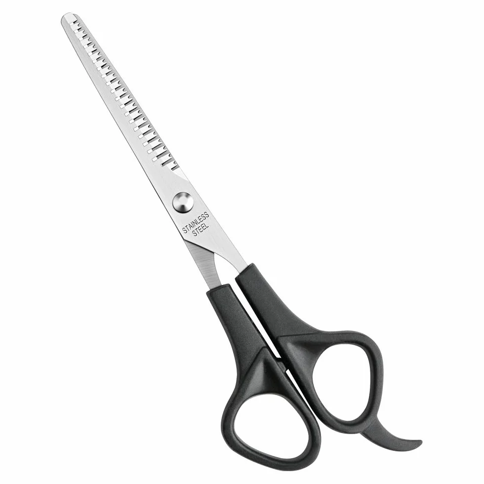 Ciseaux à Effiler de Coiffeur Professionnel Acier Inoxydable 6 Pouces Noir